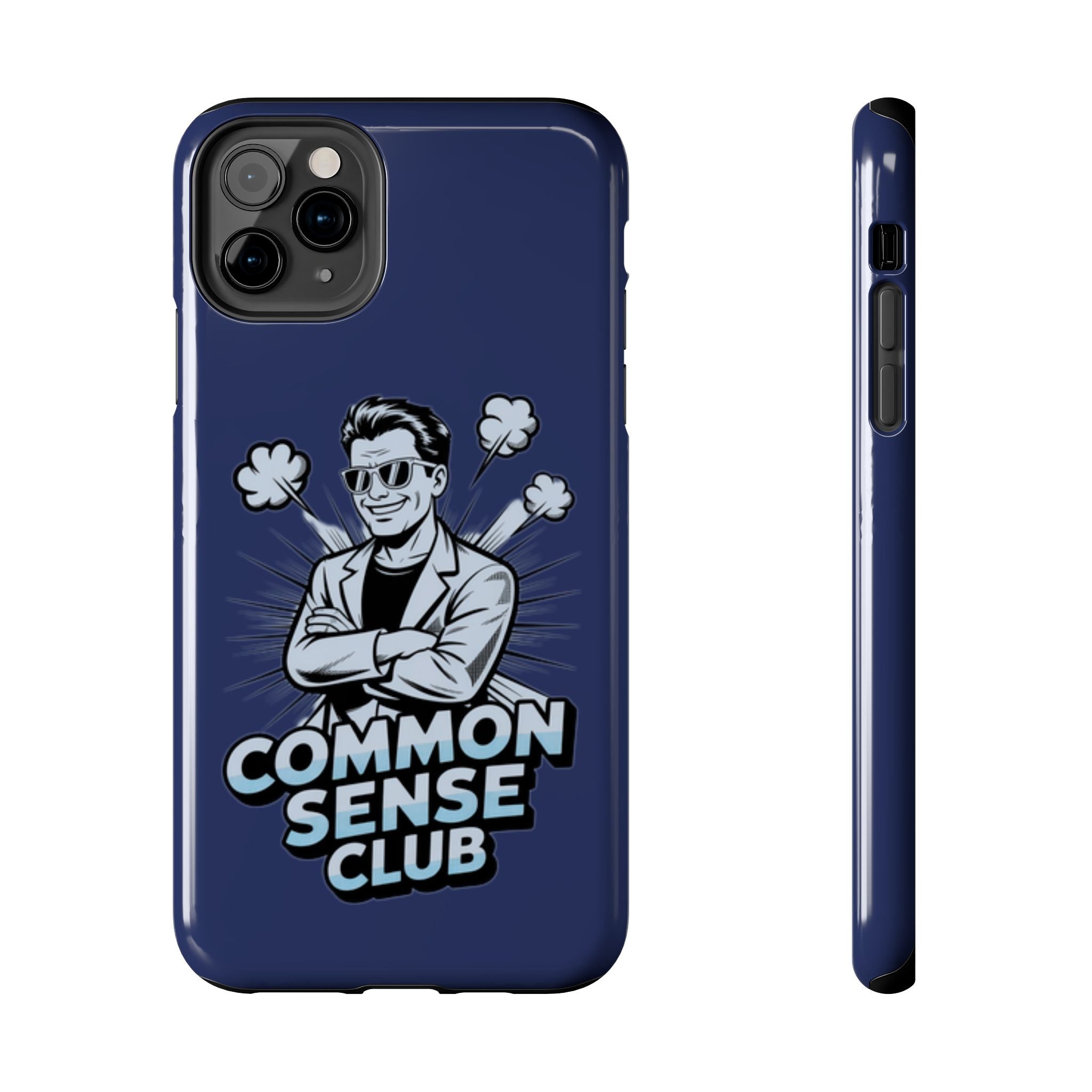 Common Sense Club Phone Case | Funny Conservative iPhone & Samsung Cover | Anti-Woke Retro Illustration Graphic Case