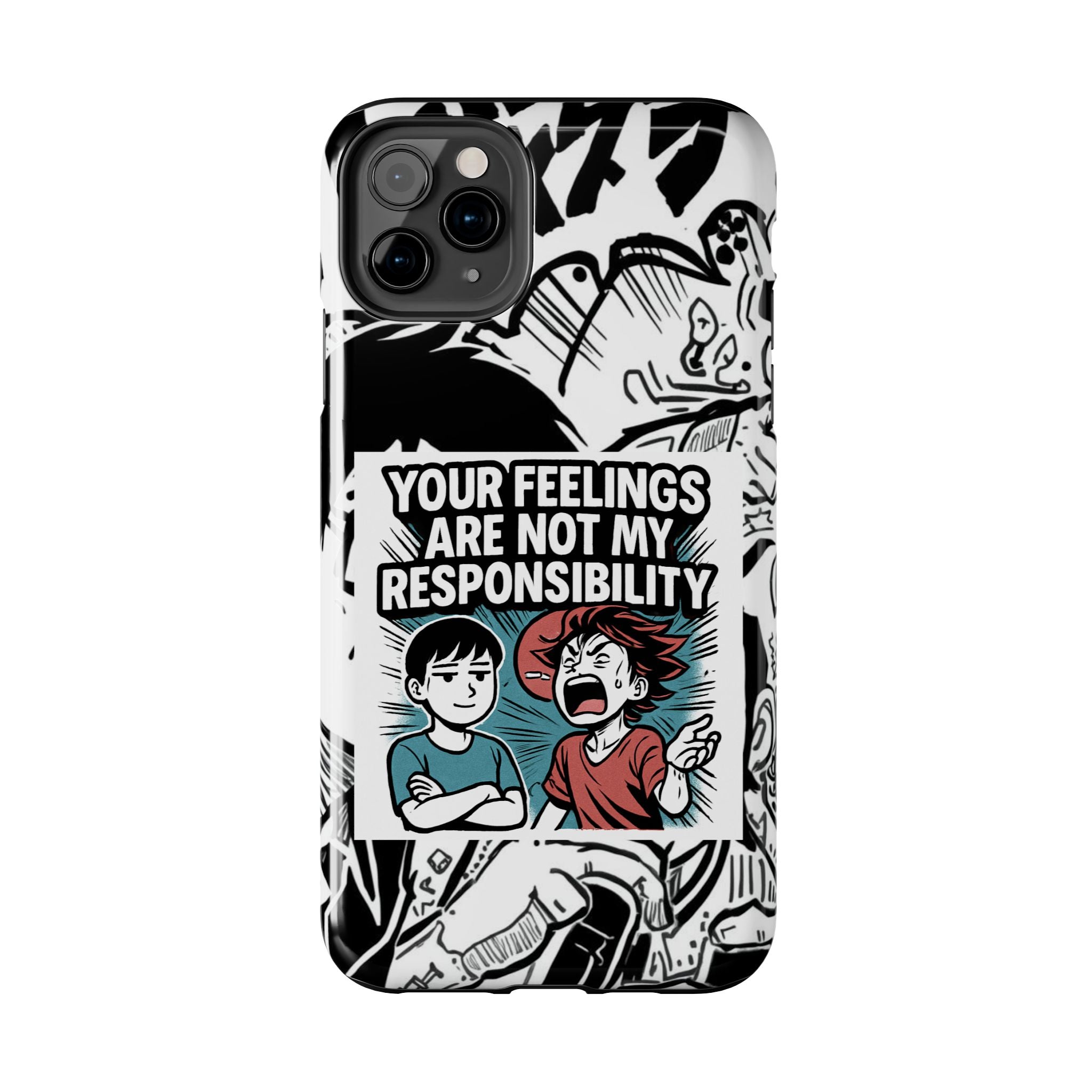 Your Feelings Are Not My Responsibility Phone Case | Funny Conservative Manga Comic iPhone & Samsung Cover