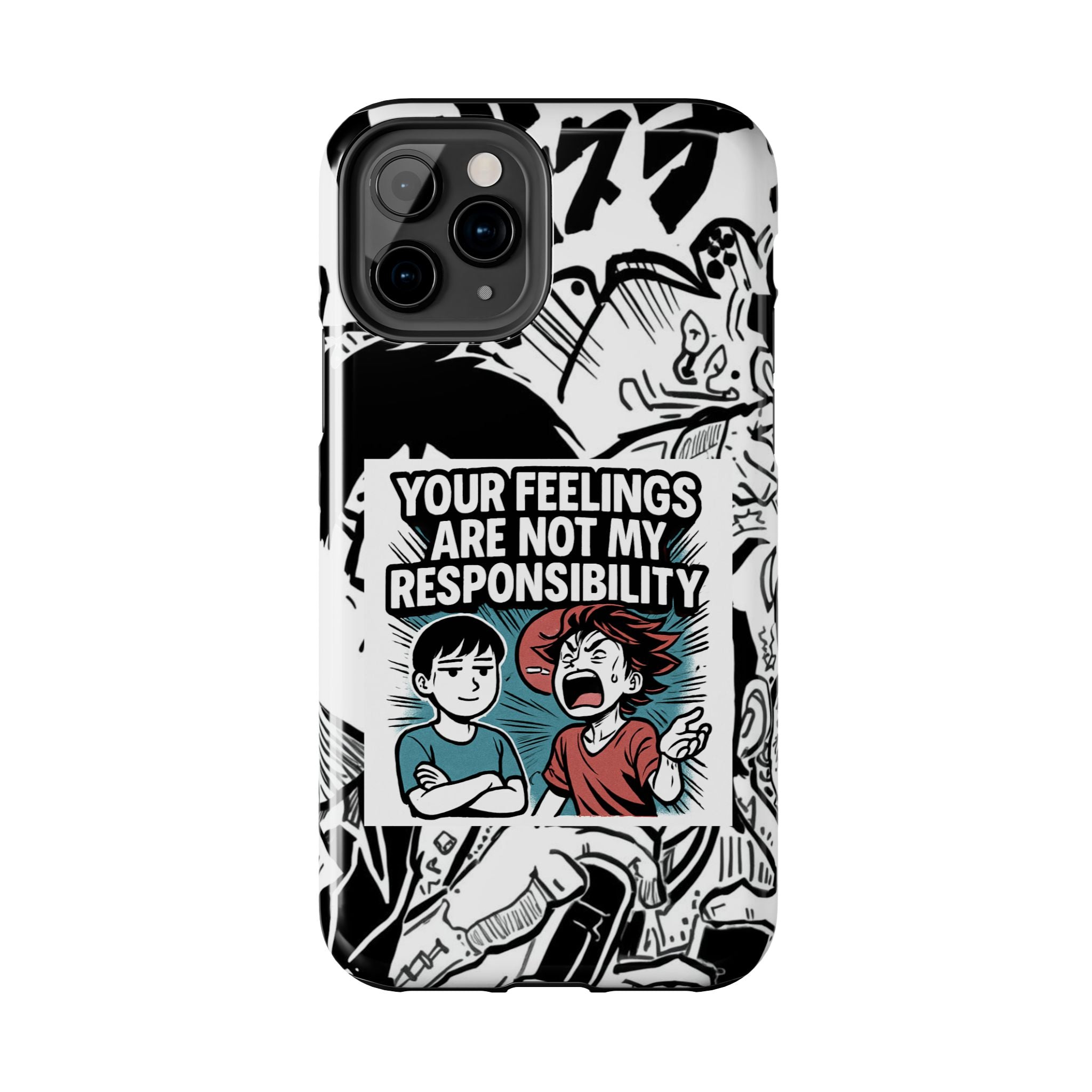 Your Feelings Are Not My Responsibility Phone Case | Funny Conservative Manga Comic iPhone & Samsung Cover