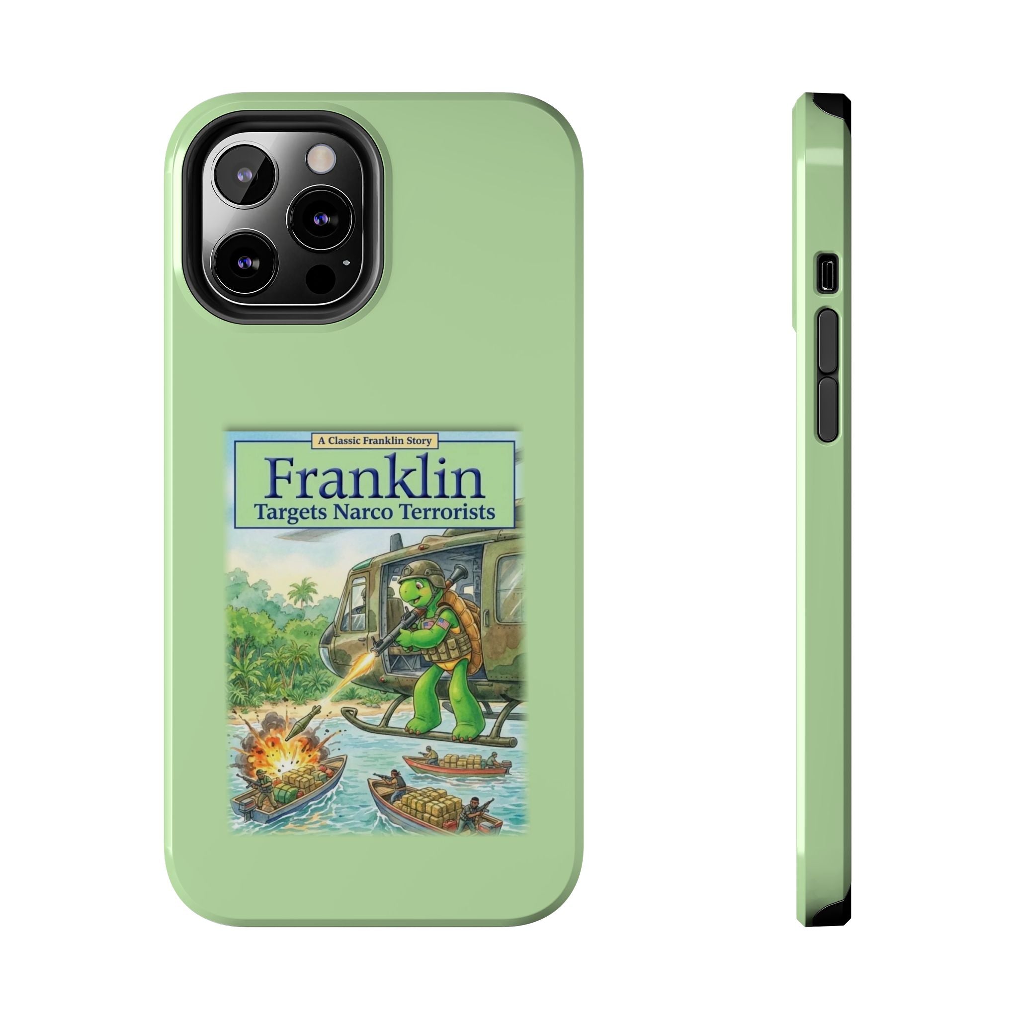 Franklin Targets Narco Terrorists Phone Case | Retro Turtle Graphic iPhone & Samsung Cover