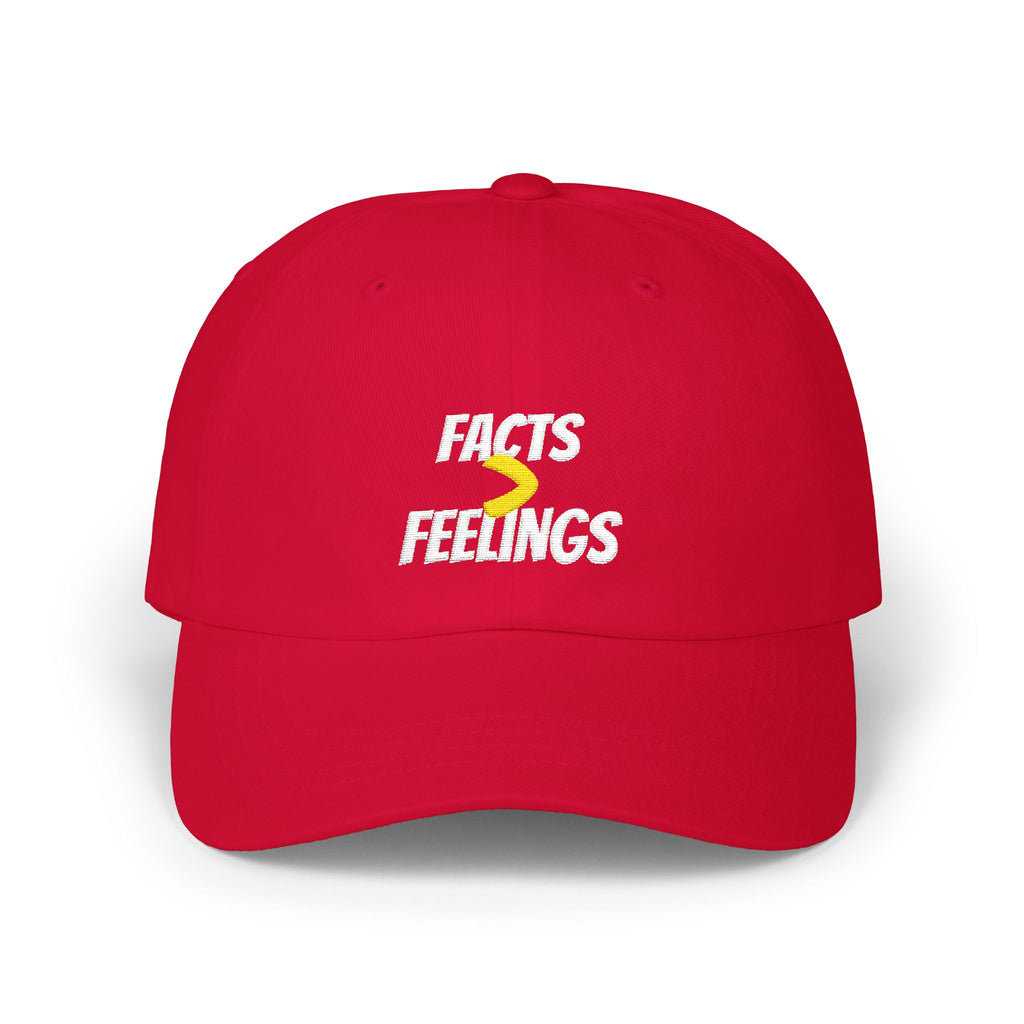 FACT > FEELINGS Cap | Embroidered Dad Cap, Logic Over Emotion Streetwear Hat