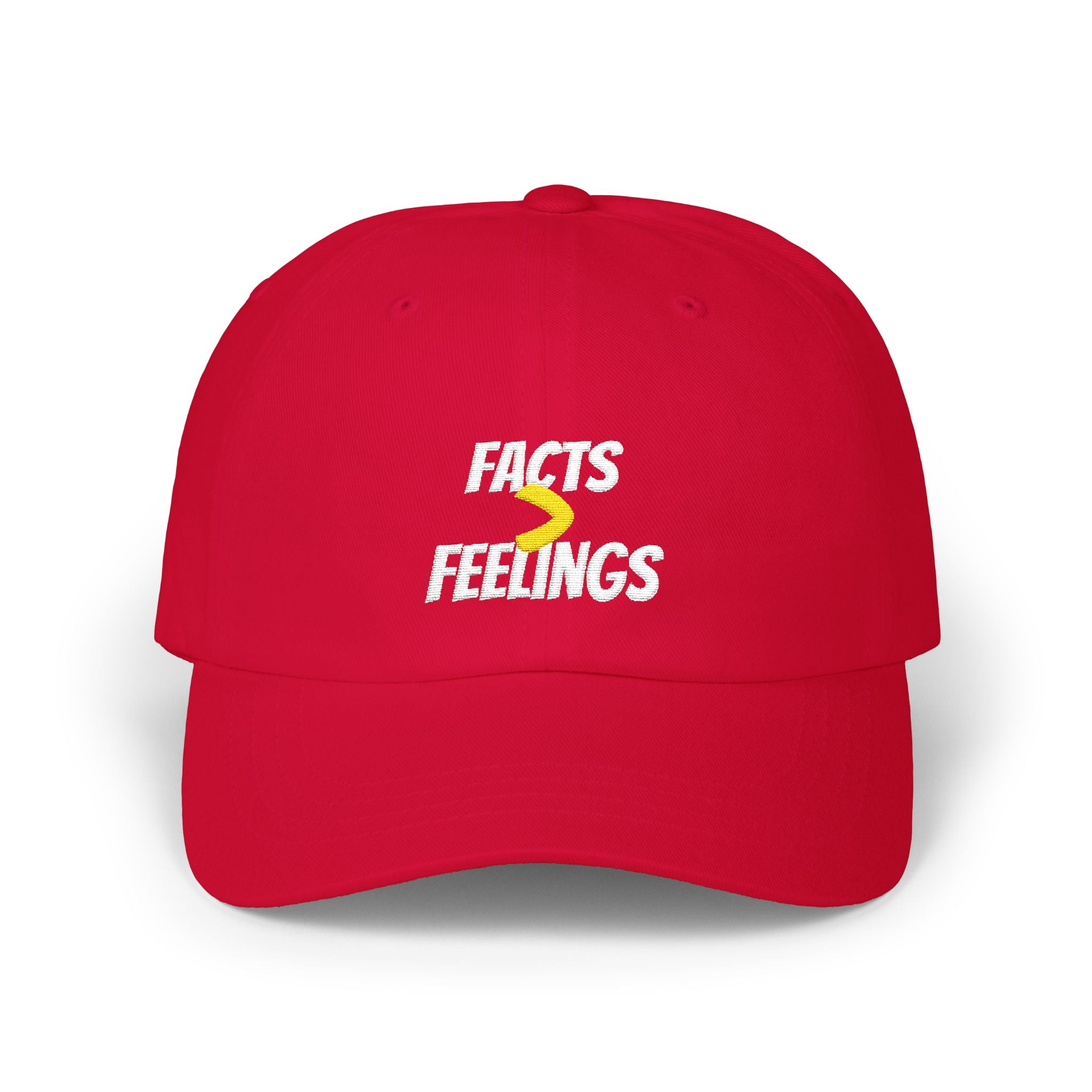FACT > FEELINGS Cap | Embroidered Dad Cap, Logic Over Emotion Streetwear Hat