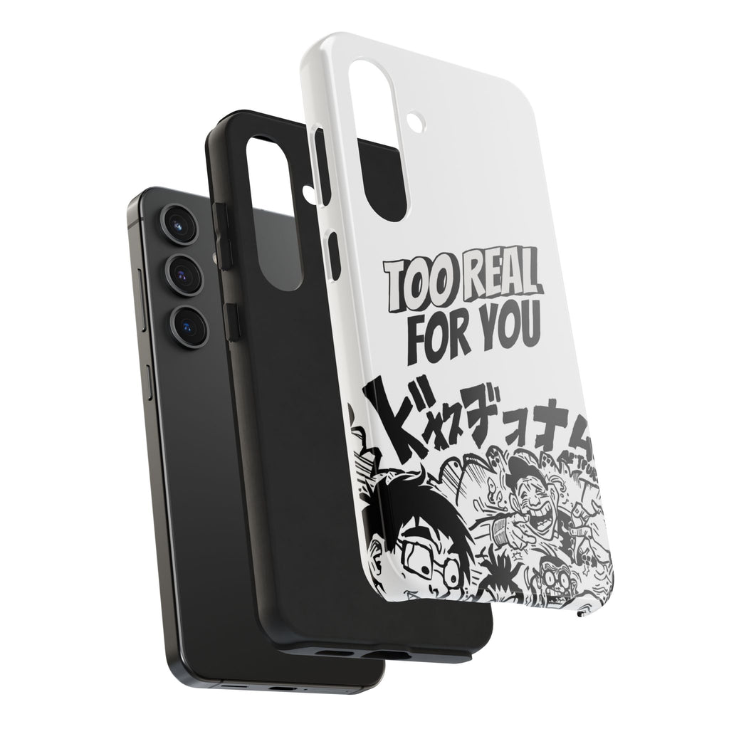 Too Real For You graphic phone case | Manga comic black white iPhone case