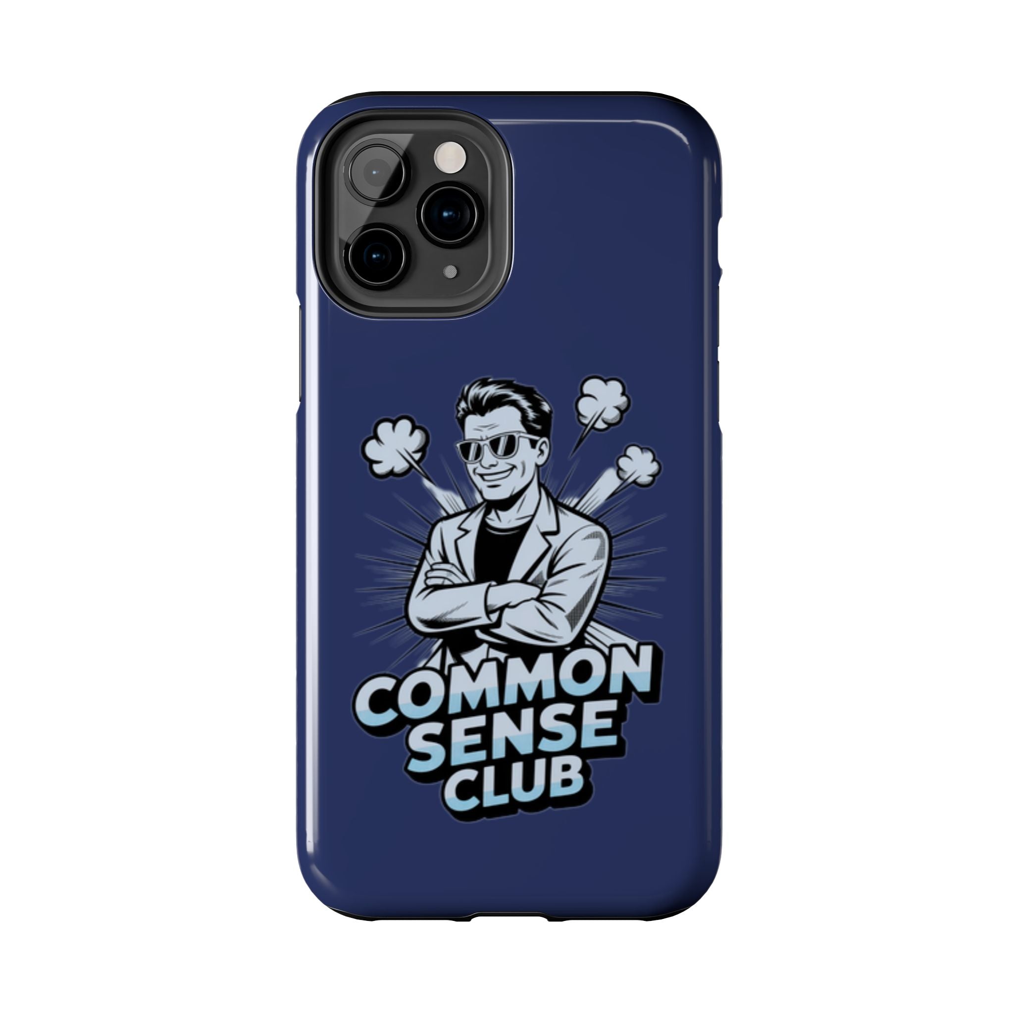 Common Sense Club Phone Case | Funny Conservative iPhone & Samsung Cover | Anti-Woke Retro Illustration Graphic Case