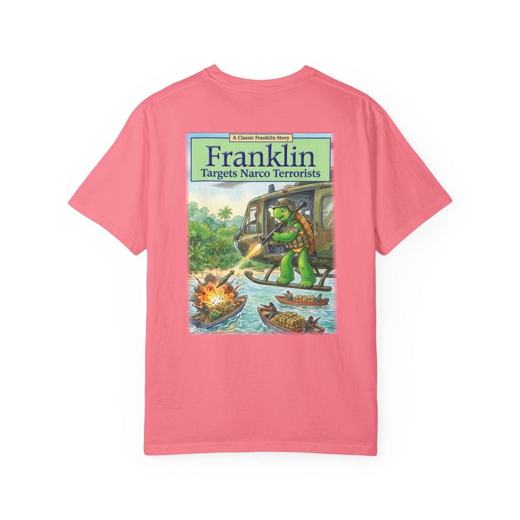 Franklin Targets Narco Terrorists T-Shirt | Retro Storybook Turtle Graphic Tee