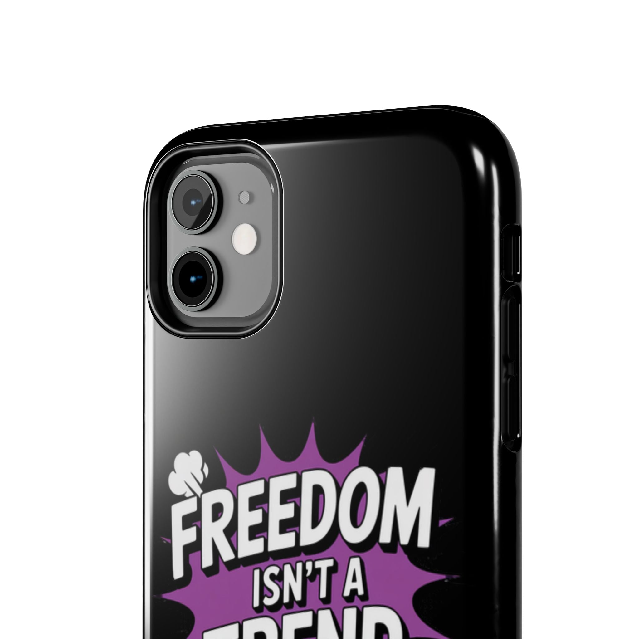 Freedom Isnt a Trend Phone Case | Conservative iPhone & Samsung Cover | Anti-Woke Comic Style Case | Republican Free Speech Accessory