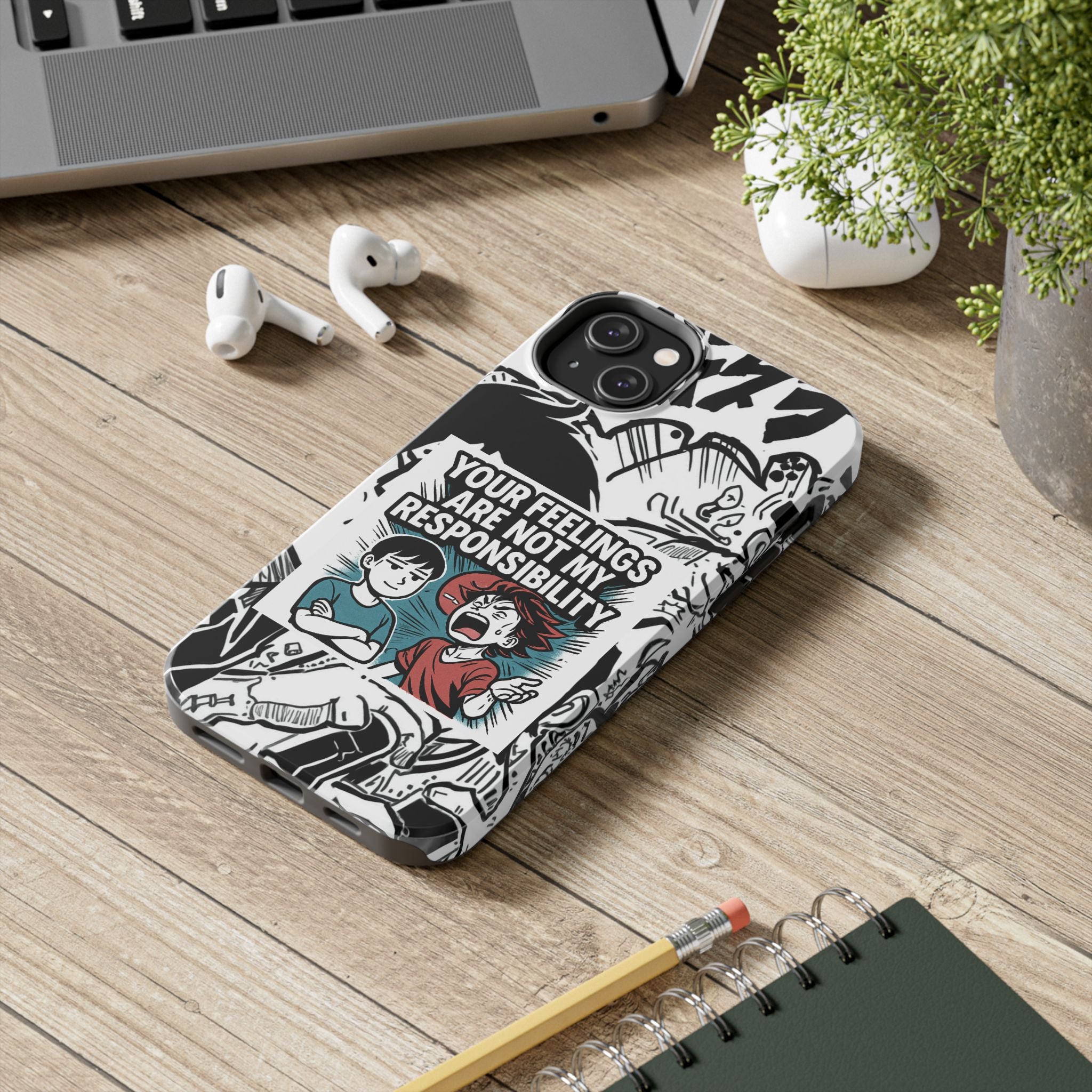 Your Feelings Are Not My Responsibility Phone Case | Funny Conservative Manga Comic iPhone & Samsung Cover