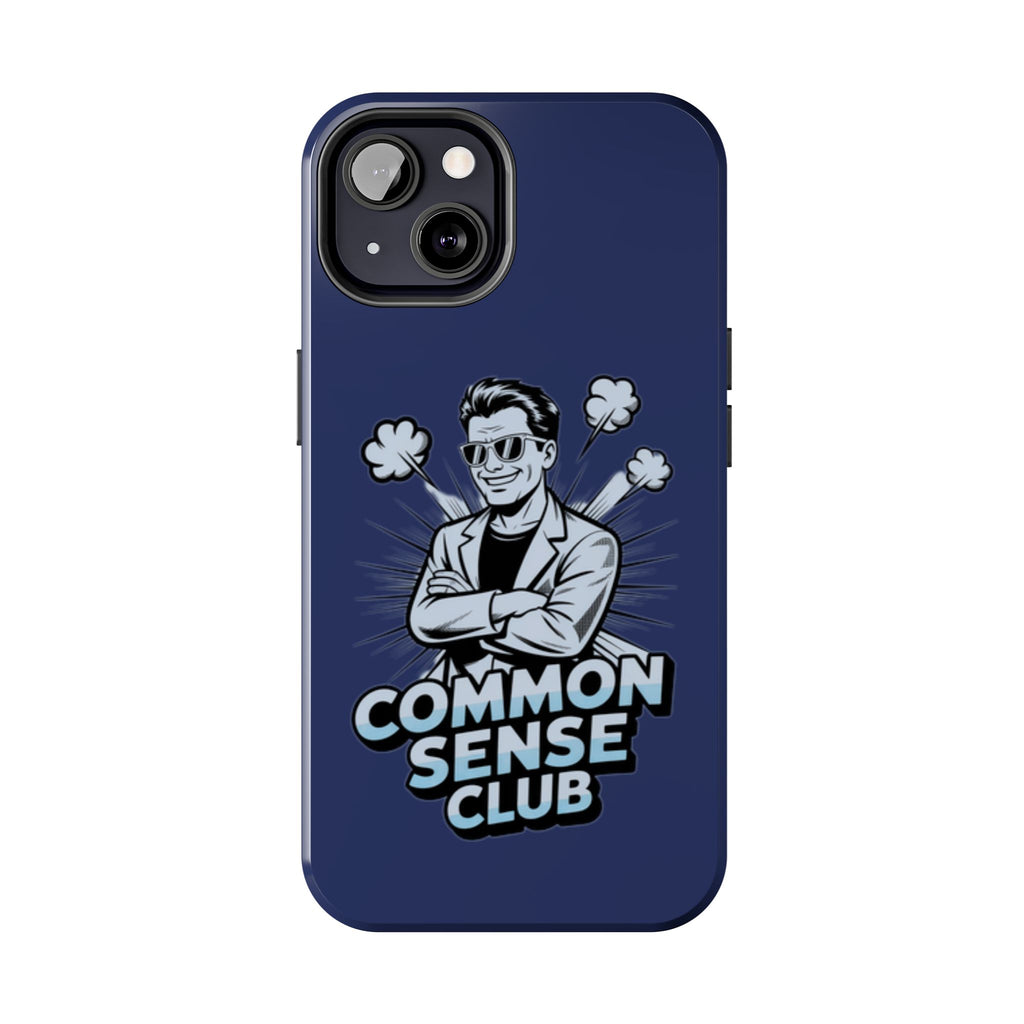 Common Sense Club Phone Case | Funny Conservative iPhone & Samsung Cover | Anti-Woke Retro Illustration Graphic Case