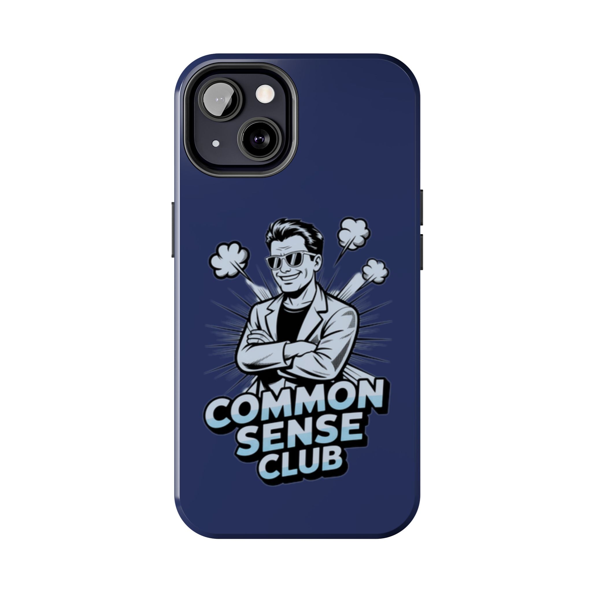 Common Sense Club Phone Case | Funny Conservative iPhone & Samsung Cover | Anti-Woke Retro Illustration Graphic Case