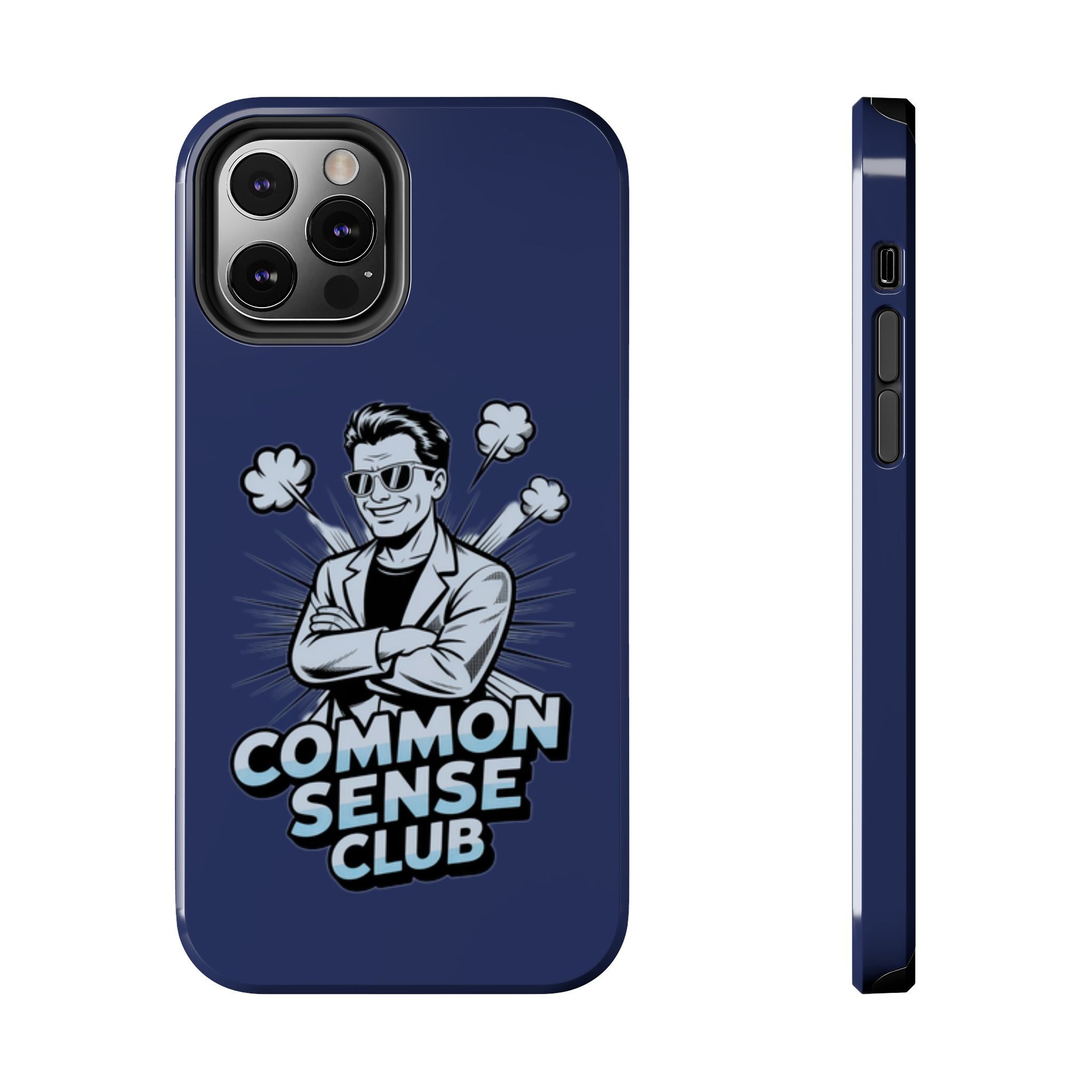 Common Sense Club Phone Case | Funny Conservative iPhone & Samsung Cover | Anti-Woke Retro Illustration Graphic Case