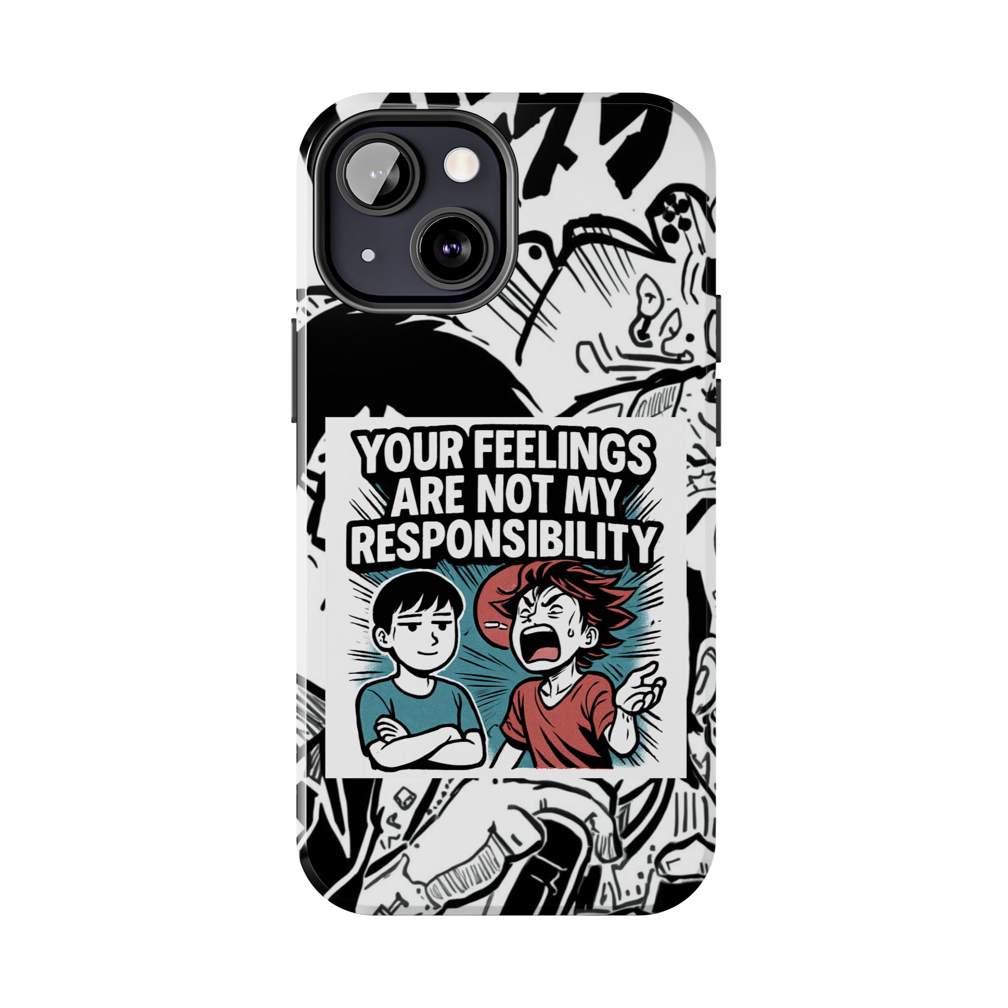 Your Feelings Are Not My Responsibility Phone Case | Funny Conservative Manga Comic iPhone & Samsung Cover