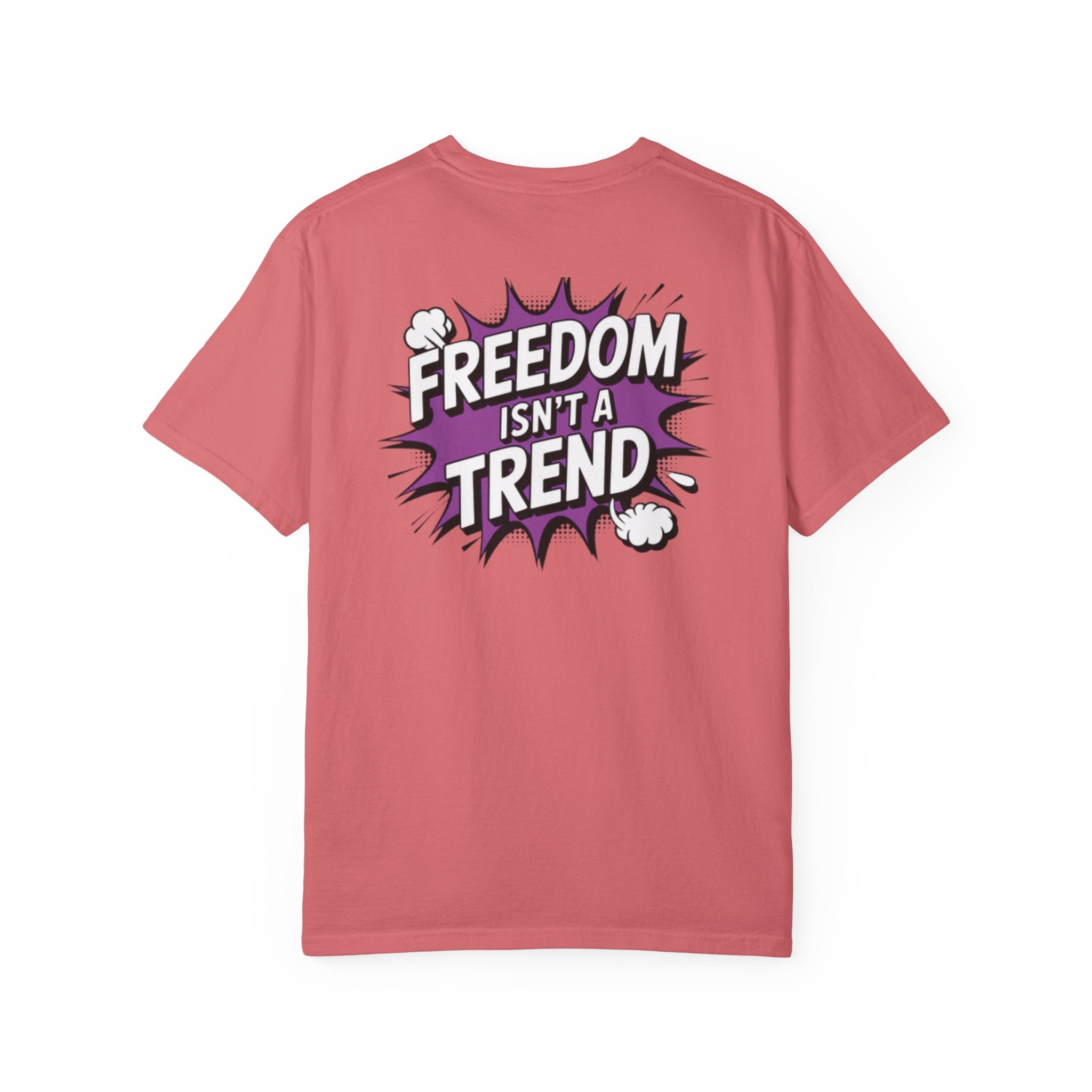 Freedom Isnt a Trend T-Shirt | Retro Comic Speech Bubble Tee | Conservative Freedom Shirt | Anti-Woke Graphic Top for Men & Women