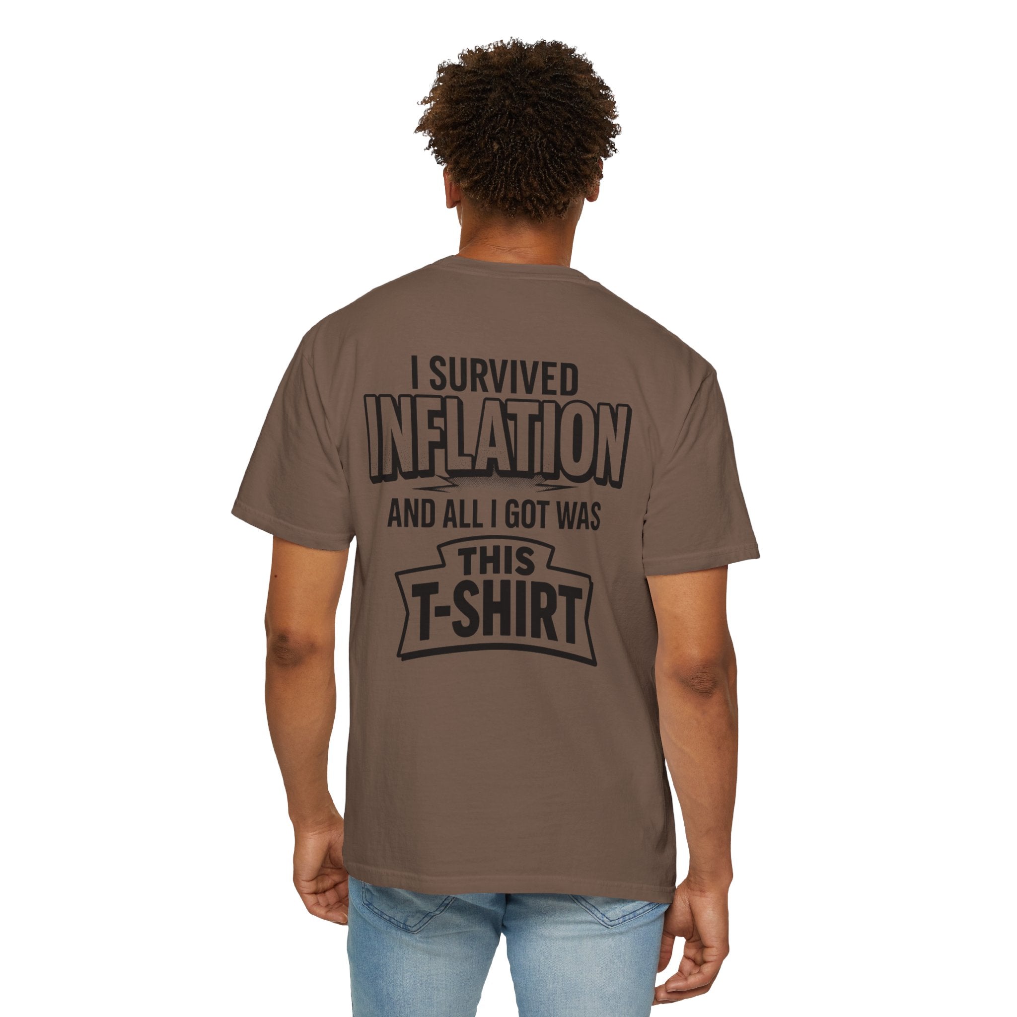 I SURVIVED INFLATION Comfort Colors Tee | Ironic Economic Satire Graphic Shirt