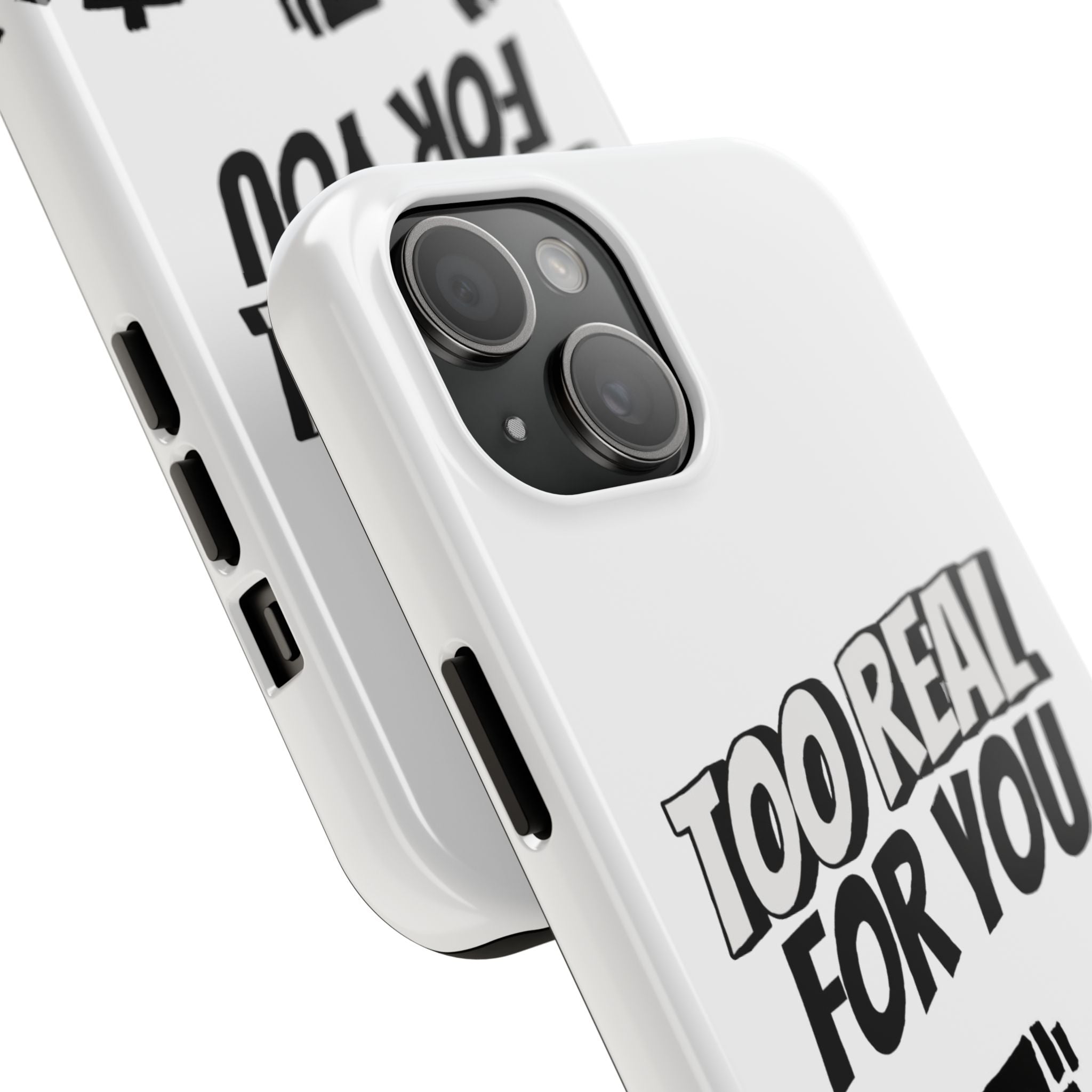 Too Real For You graphic phone case | Manga comic black white iPhone case