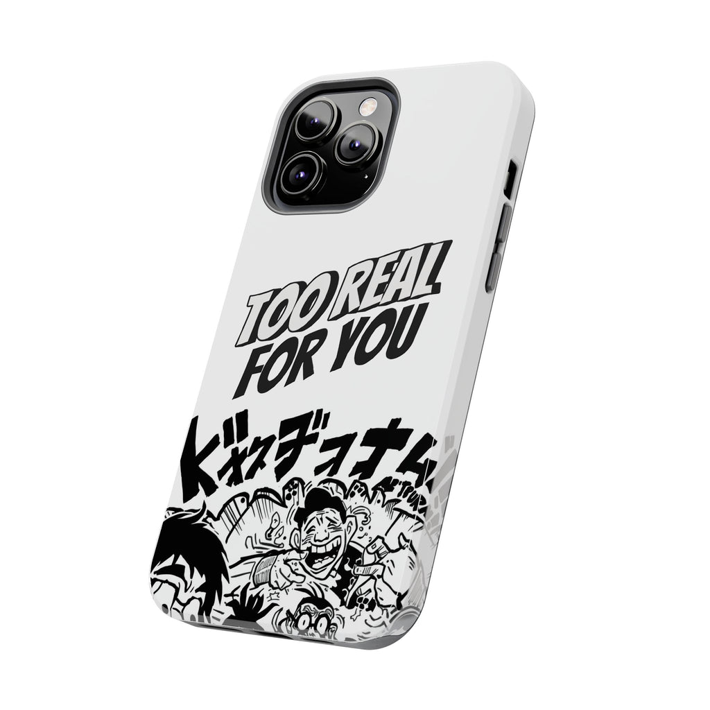 Too Real For You graphic phone case | Manga comic black white iPhone case