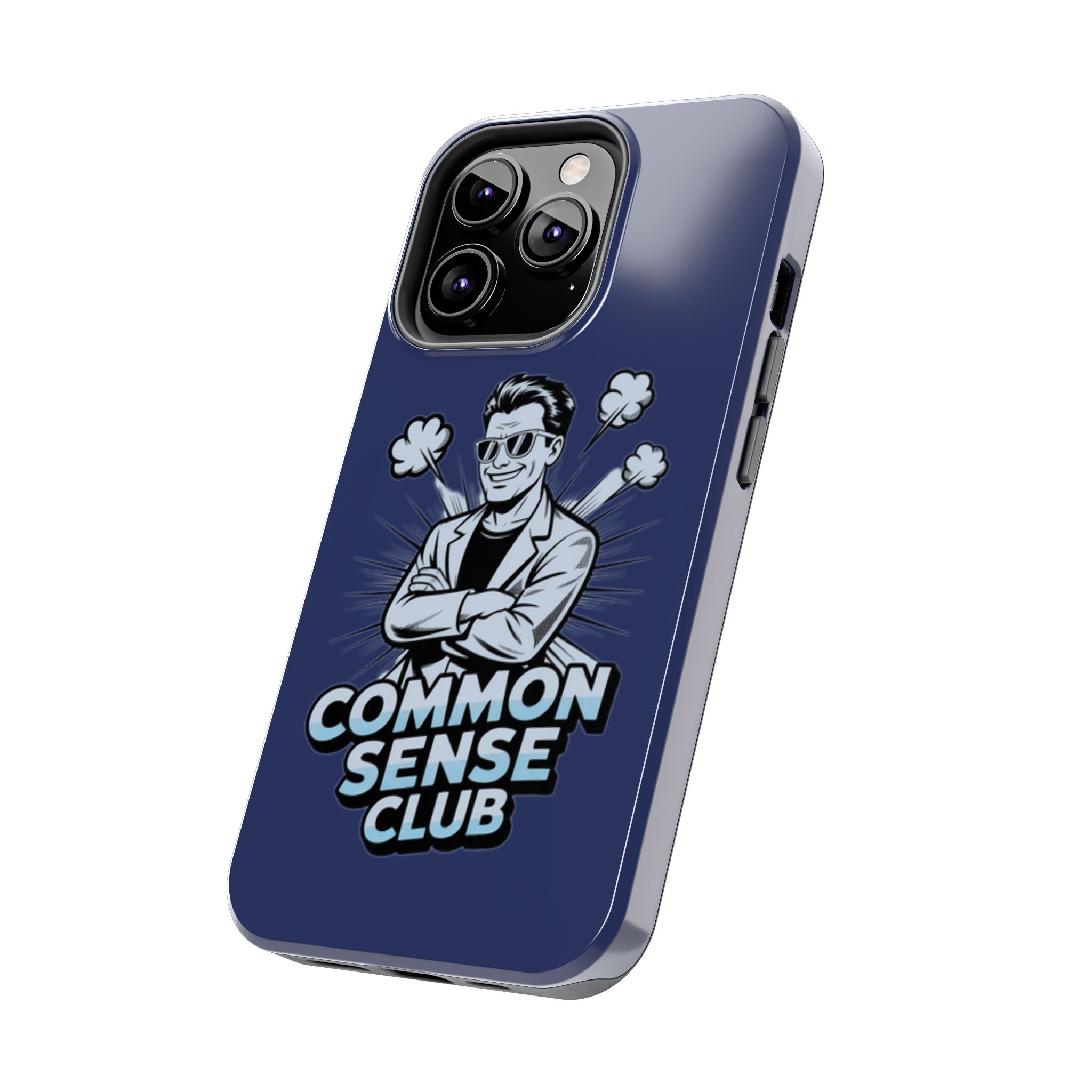 Common Sense Club Phone Case | Funny Conservative iPhone & Samsung Cover | Anti-Woke Retro Illustration Graphic Case
