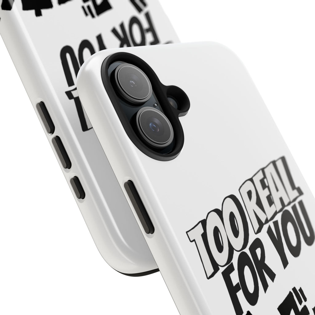 Too Real For You graphic phone case | Manga comic black white iPhone case
