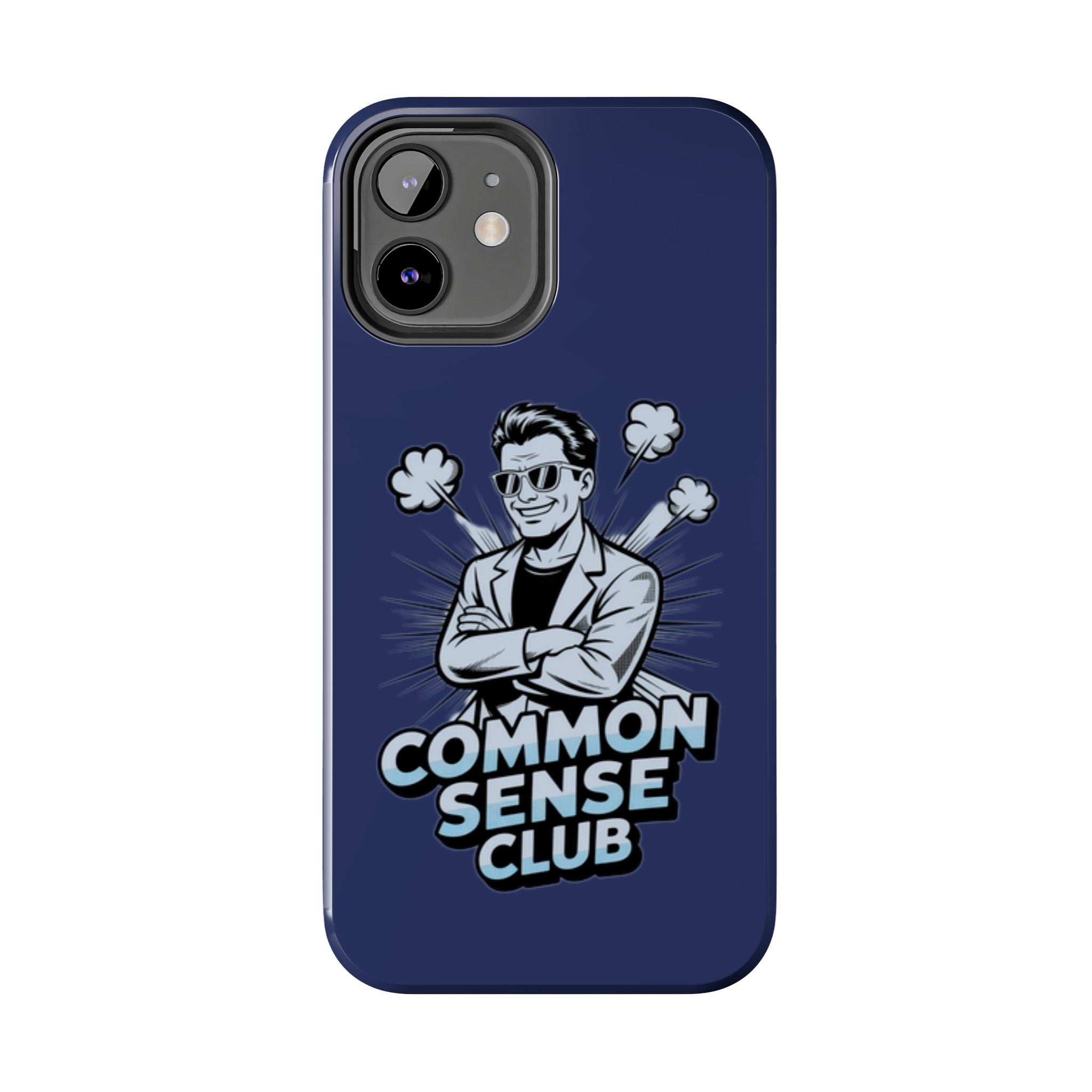 Common Sense Club Phone Case | Funny Conservative iPhone & Samsung Cover | Anti-Woke Retro Illustration Graphic Case