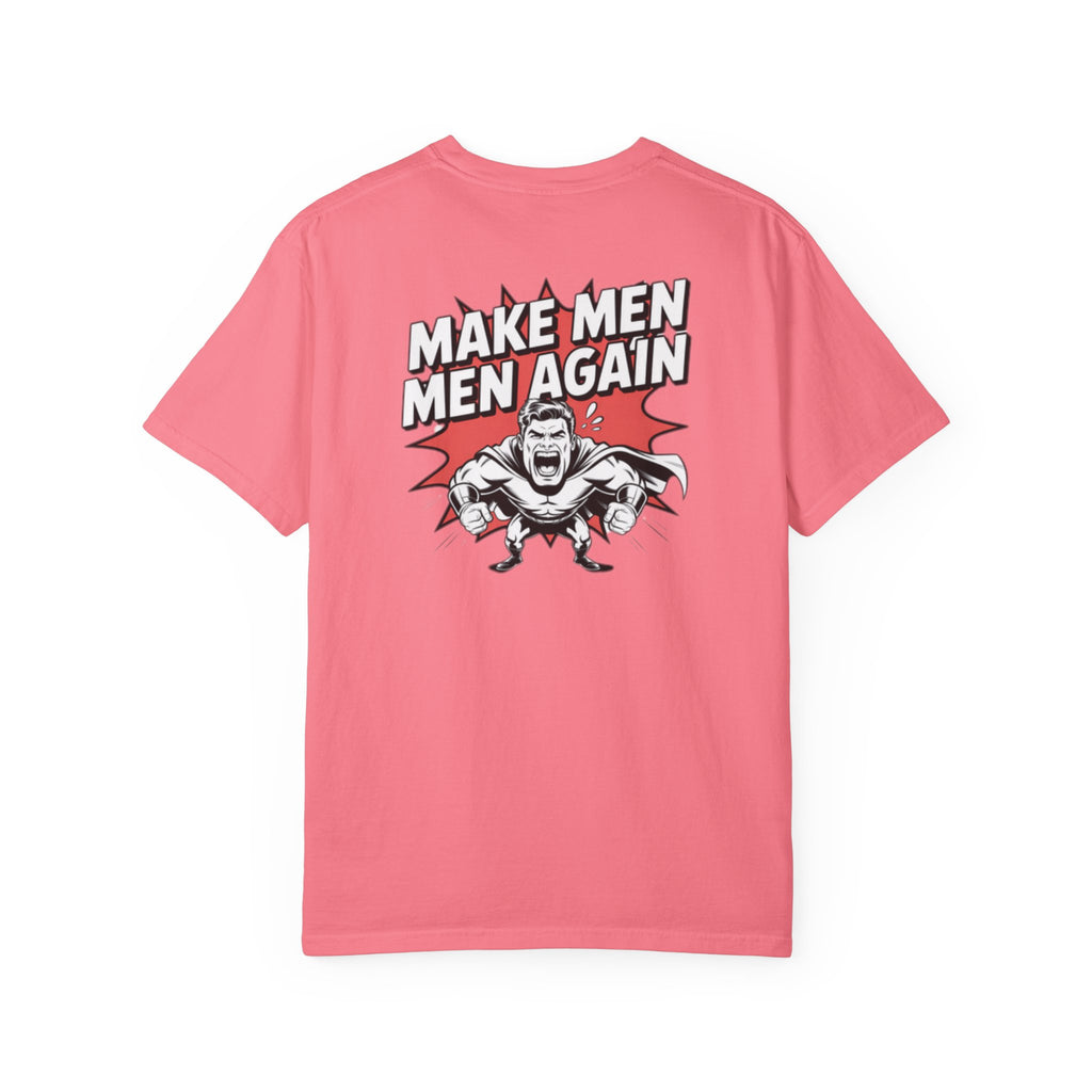 Make Men Men Again T-Shirt | Retro Comic Muscle Guy | Masculinity Graphic Tee