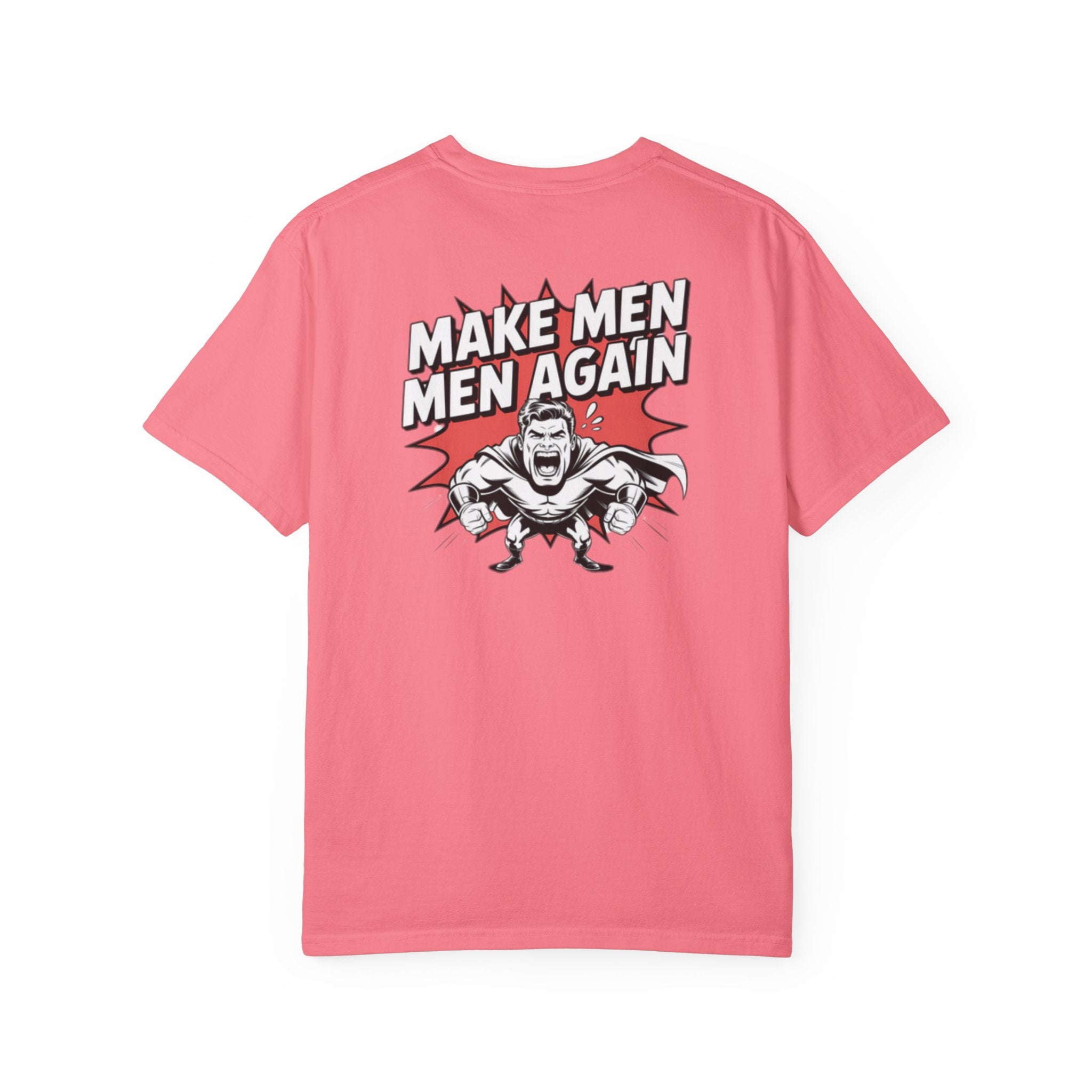 Make Men Men Again T-Shirt | Retro Comic Muscle Guy | Masculinity Graphic Tee
