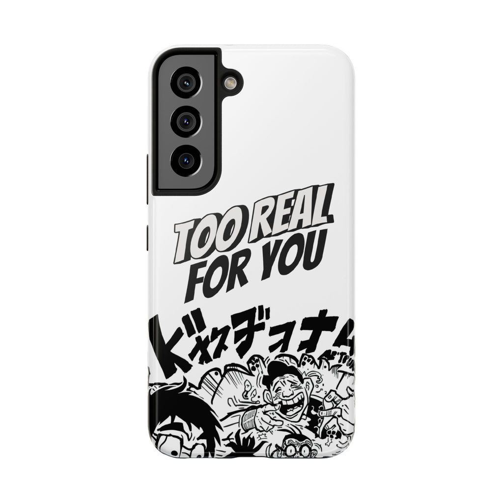 Too Real For You graphic phone case | Manga comic black white iPhone case