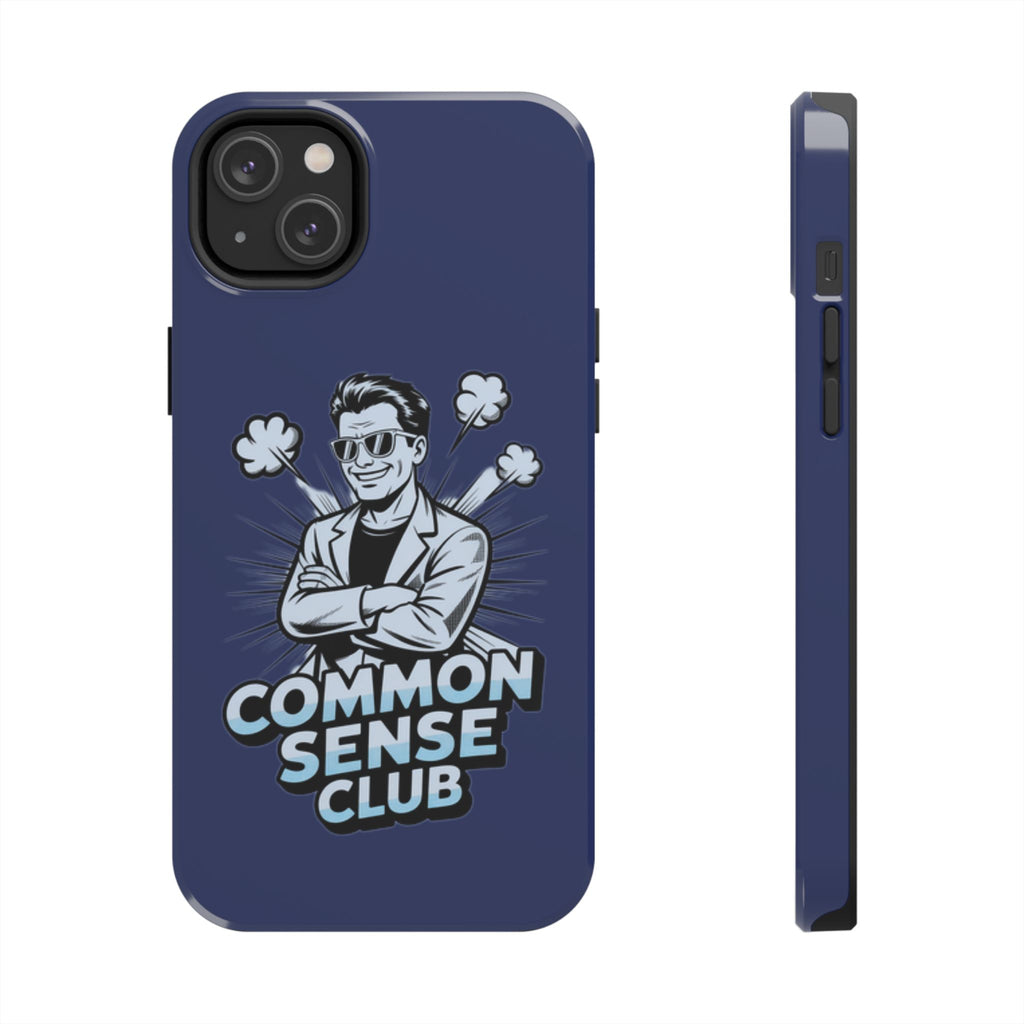 Common Sense Club Phone Case | Funny Conservative iPhone & Samsung Cover | Anti-Woke Retro Illustration Graphic Case