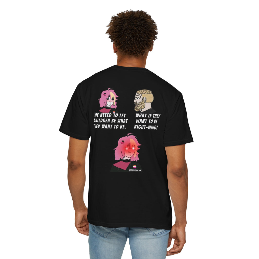 Pink-Haired Anime Panel Shirt |T-Shirt, Comic Art Back Print