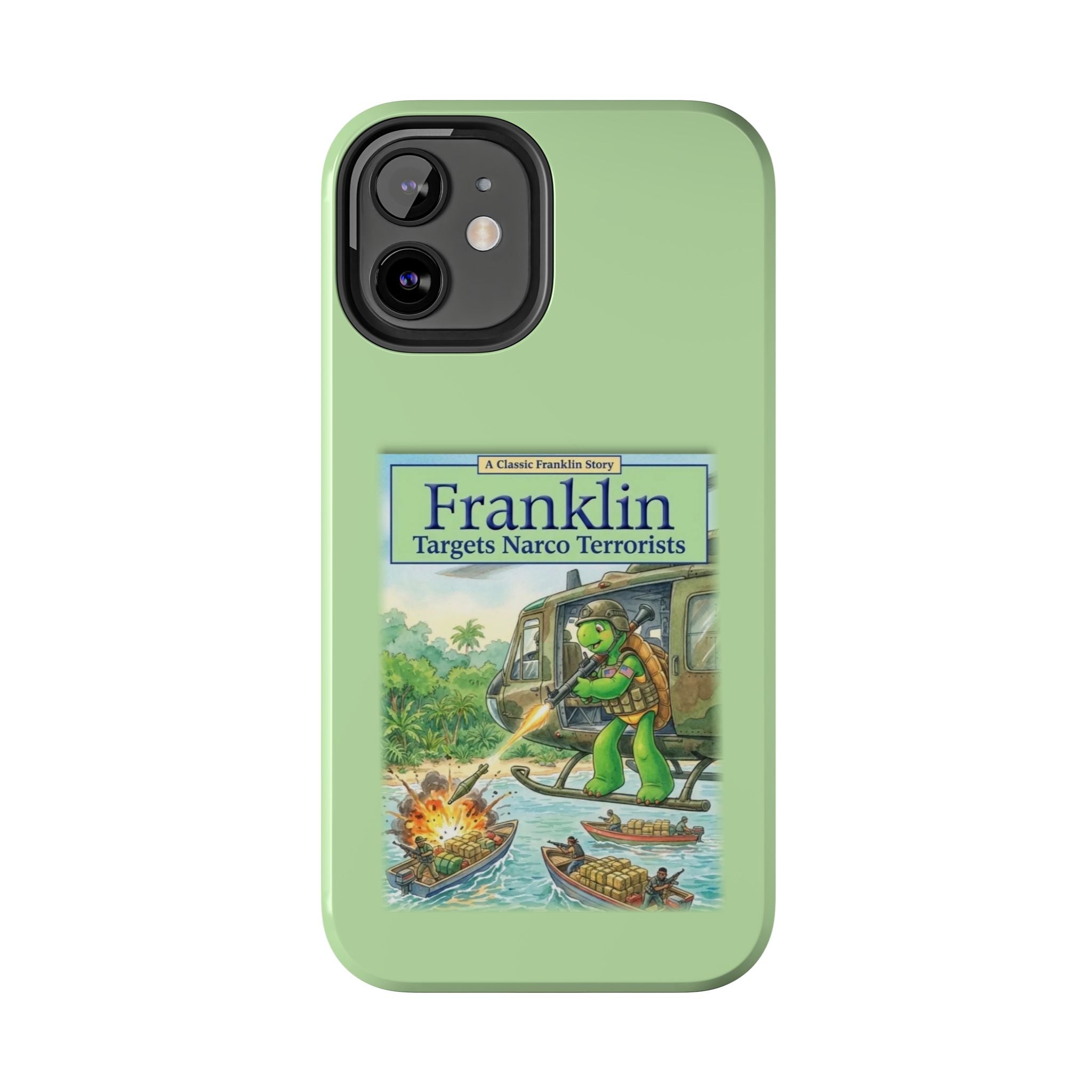 Franklin Targets Narco Terrorists Phone Case | Retro Turtle Graphic iPhone & Samsung Cover