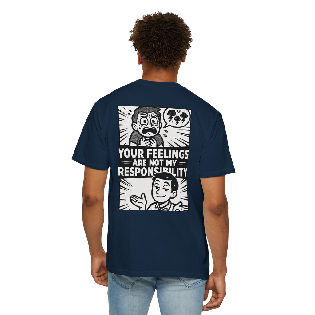 FACT > FEELINGS Graphic T-Shirt | Logic & Satire Streetwear Tee | No Offense Club