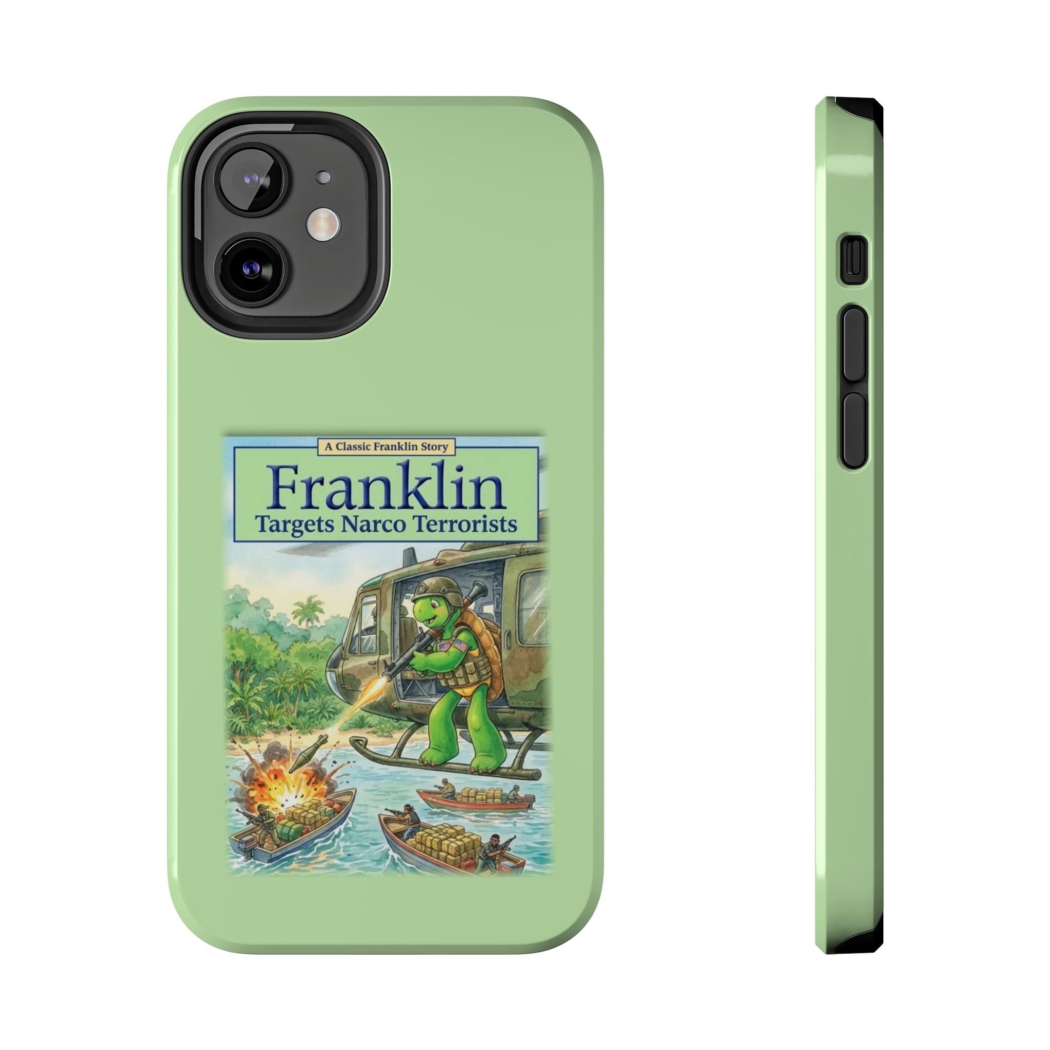 Franklin Targets Narco Terrorists Phone Case | Retro Turtle Graphic iPhone & Samsung Cover