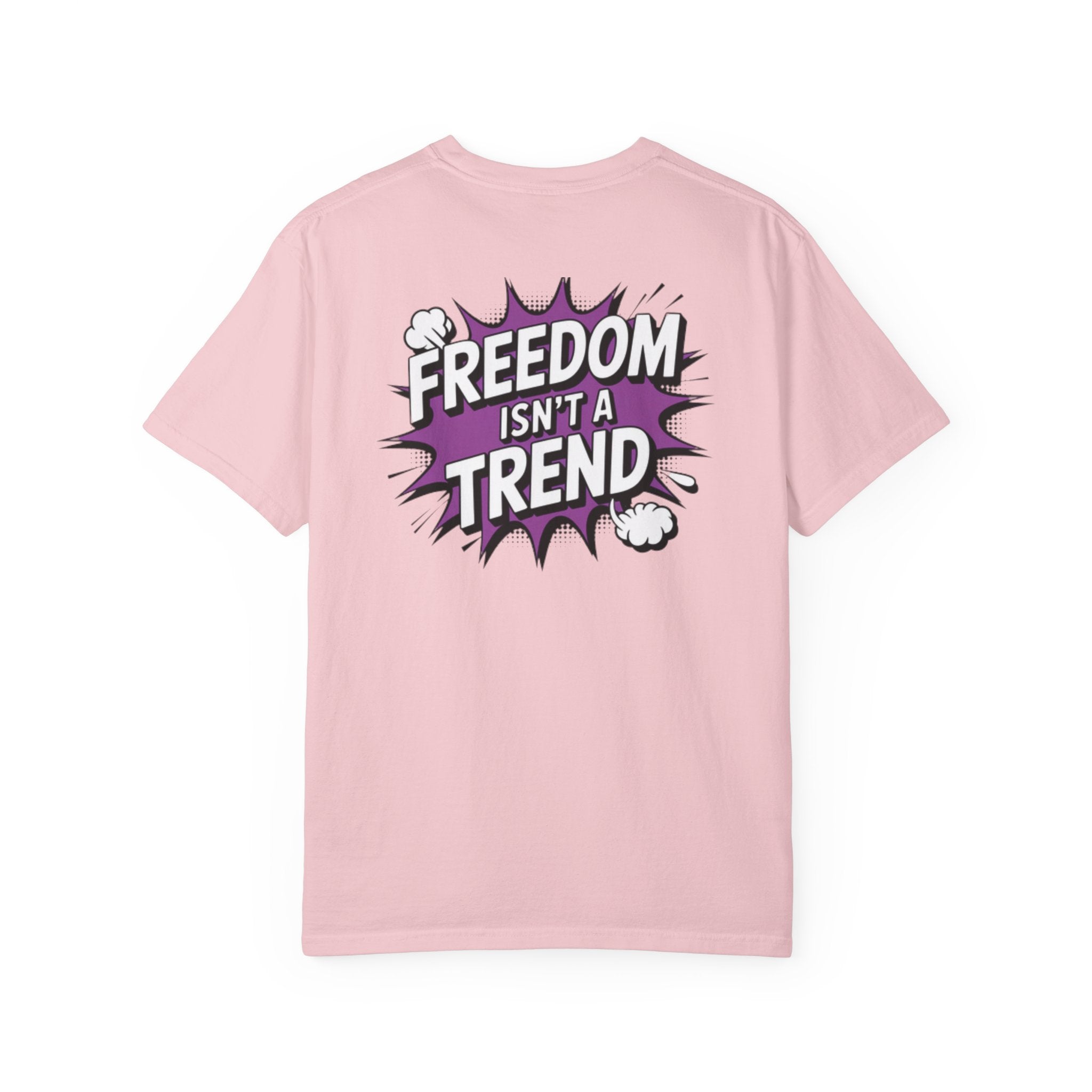 Freedom Isnt a Trend T-Shirt | Retro Comic Speech Bubble Tee | Conservative Freedom Shirt | Anti-Woke Graphic Top for Men & Women