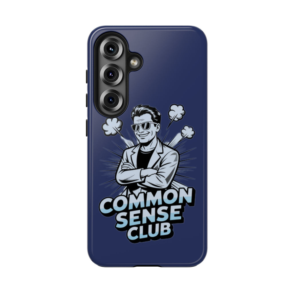 Common Sense Club Phone Case | Funny Conservative iPhone & Samsung Cover | Anti-Woke Retro Illustration Graphic Case