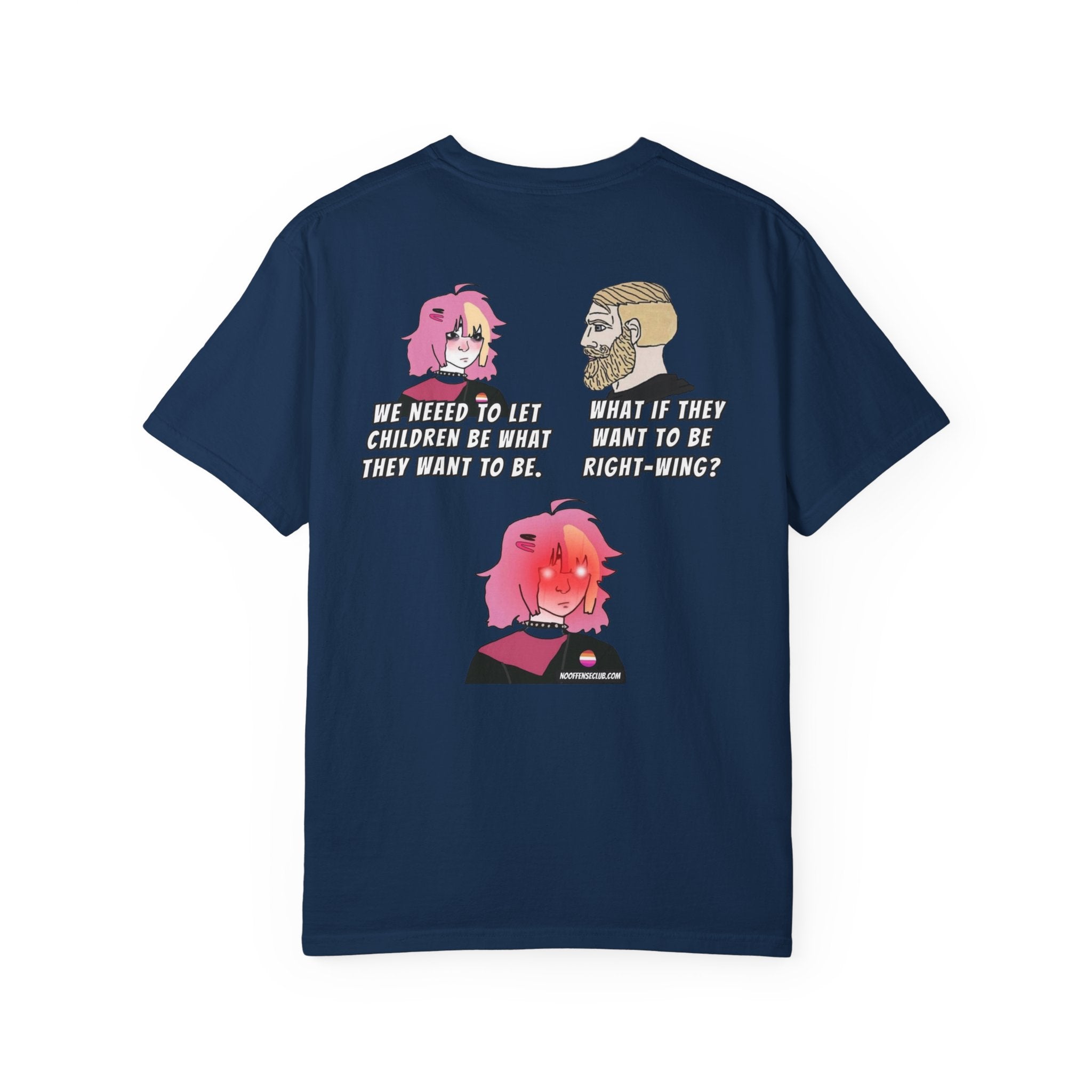 Pink-Haired Anime Panel Shirt |T-Shirt, Comic Art Back Print