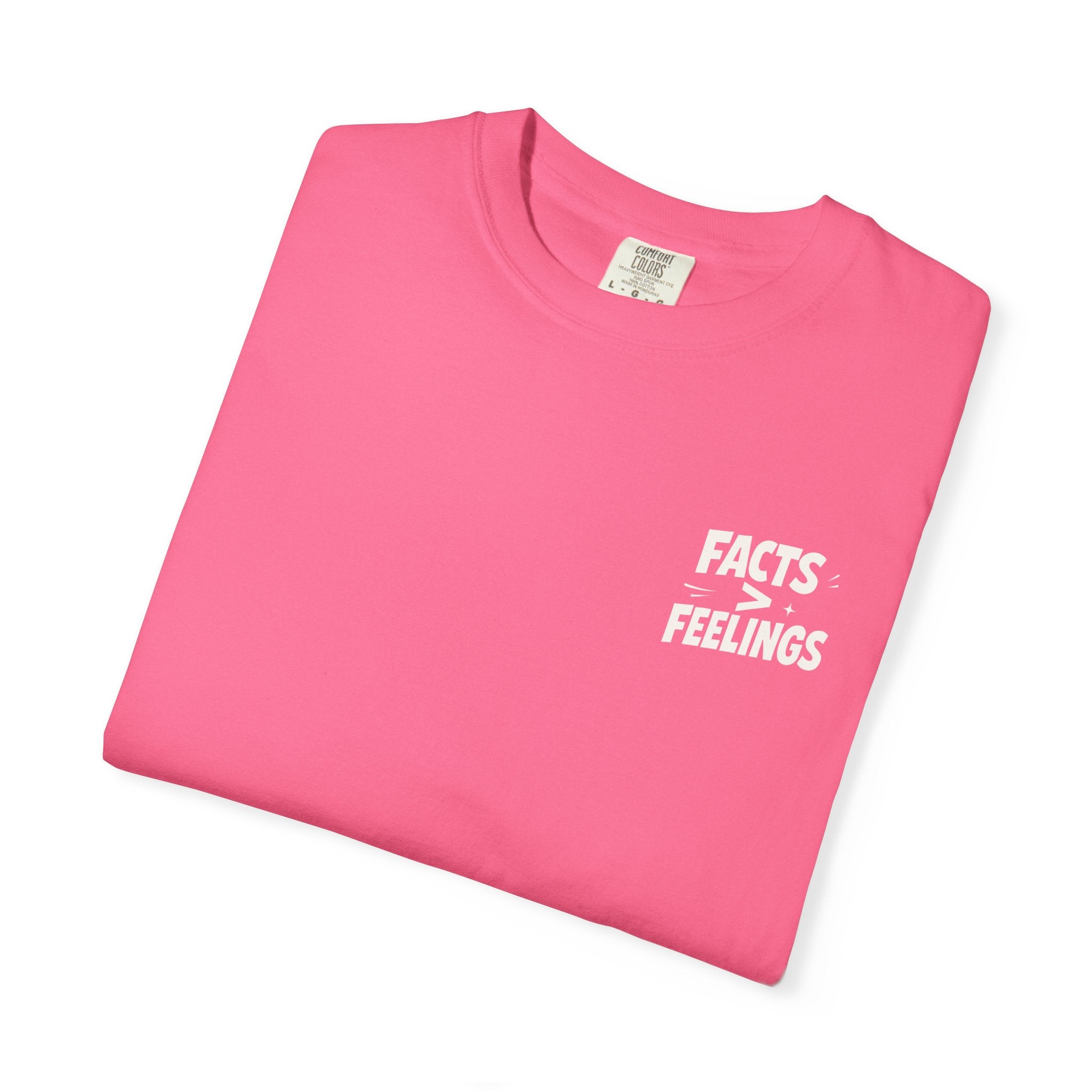 FACT > FEELINGS Graphic T-Shirt | Logic & Satire Streetwear Tee | No Offense Club