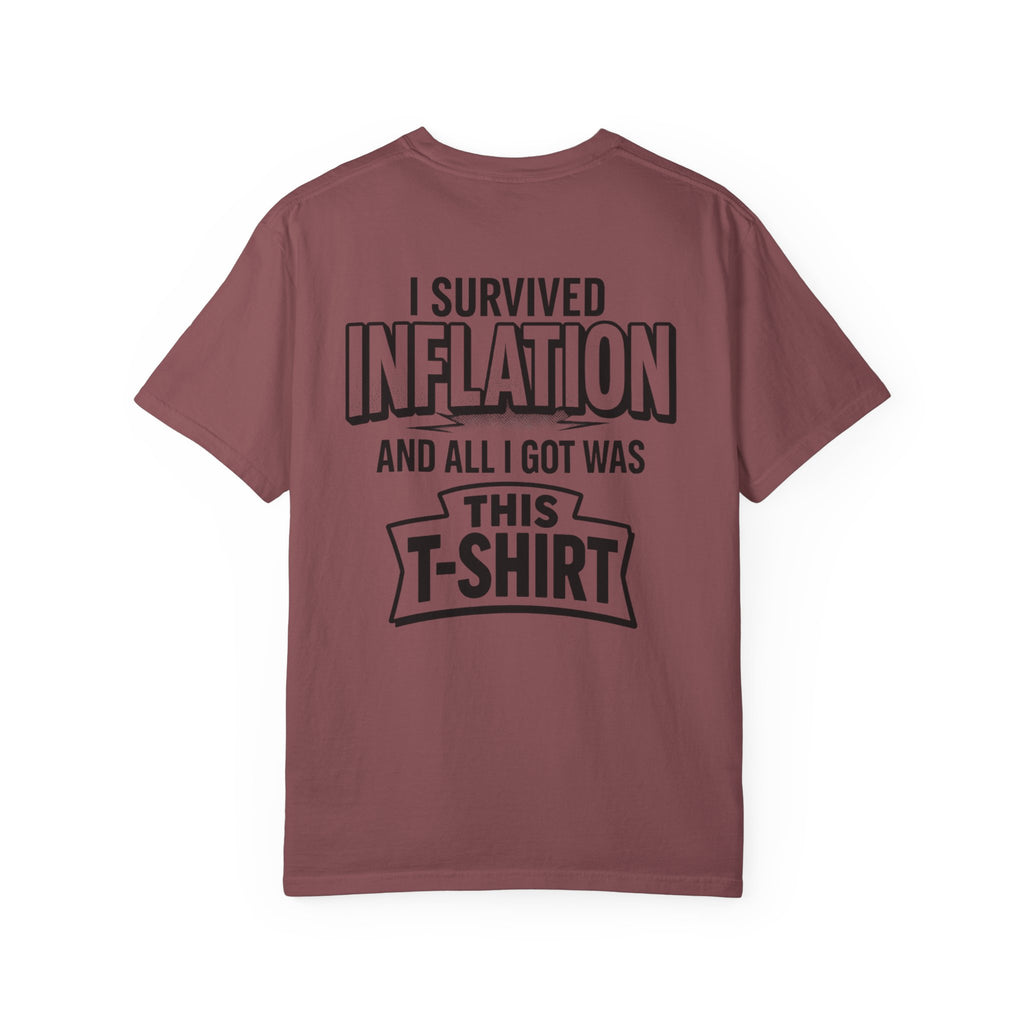 I SURVIVED INFLATION Comfort Colors Tee | Ironic Economic Satire Graphic Shirt