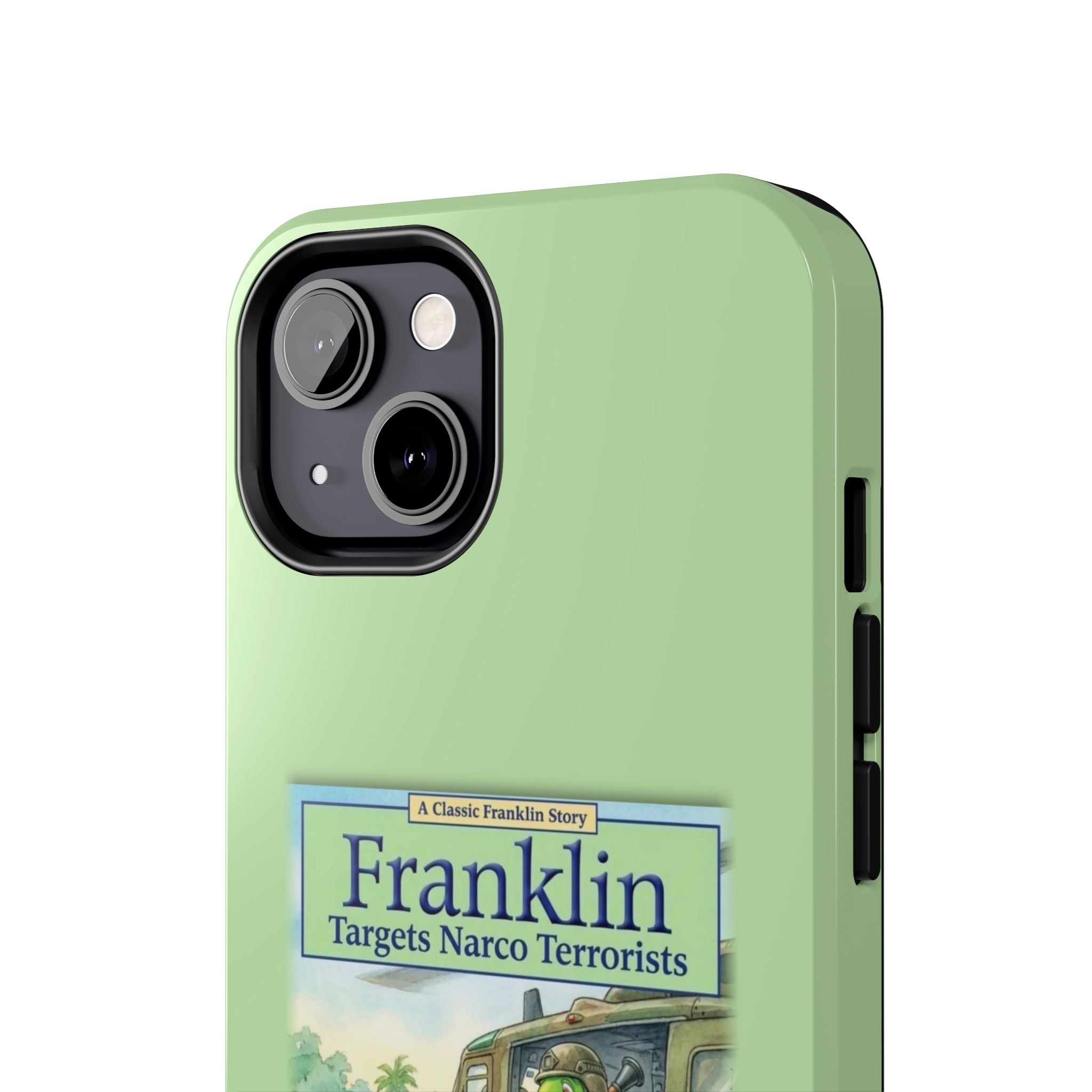 Franklin Targets Narco Terrorists Phone Case | Retro Turtle Graphic iPhone & Samsung Cover