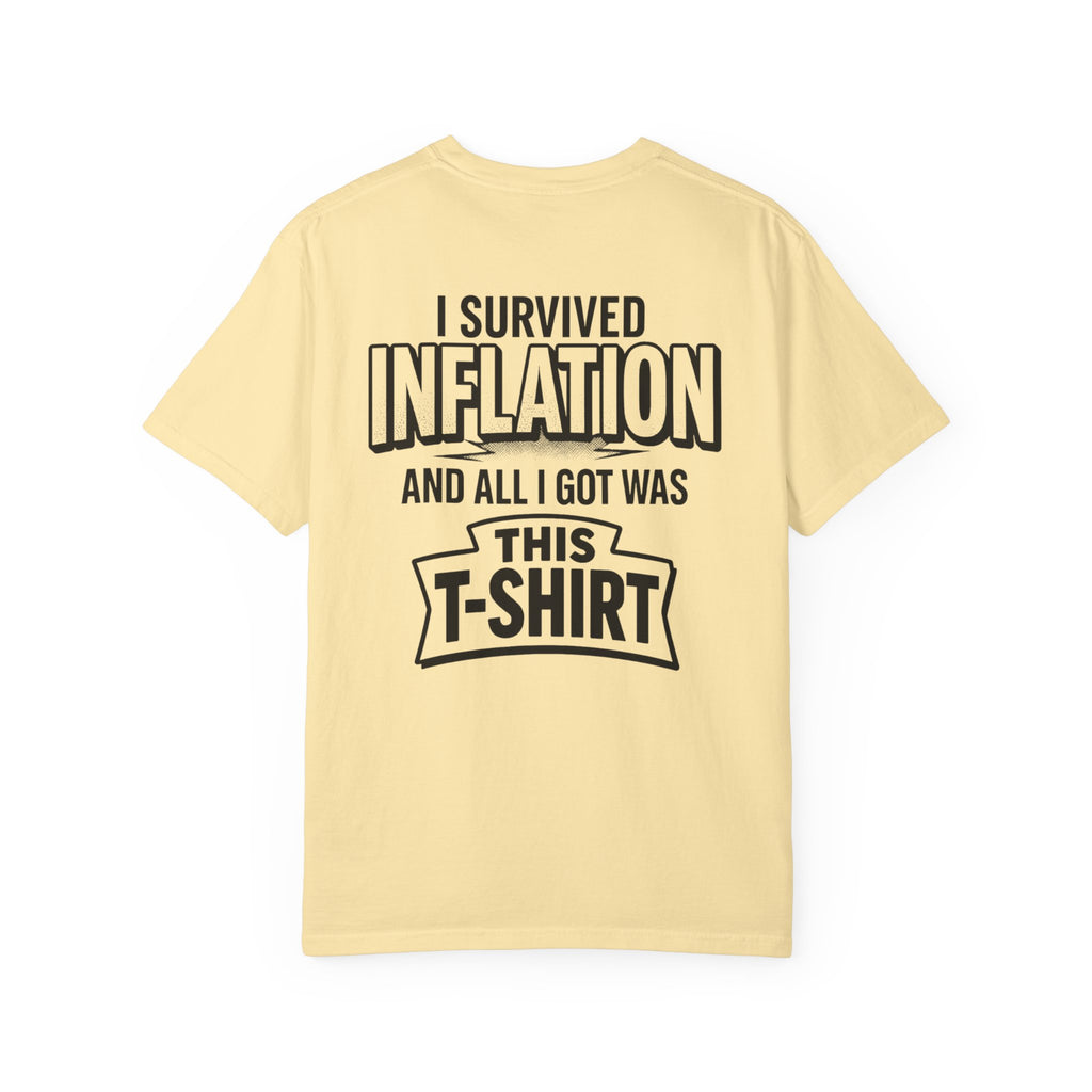 I SURVIVED INFLATION Comfort Colors Tee | Ironic Economic Satire Graphic Shirt