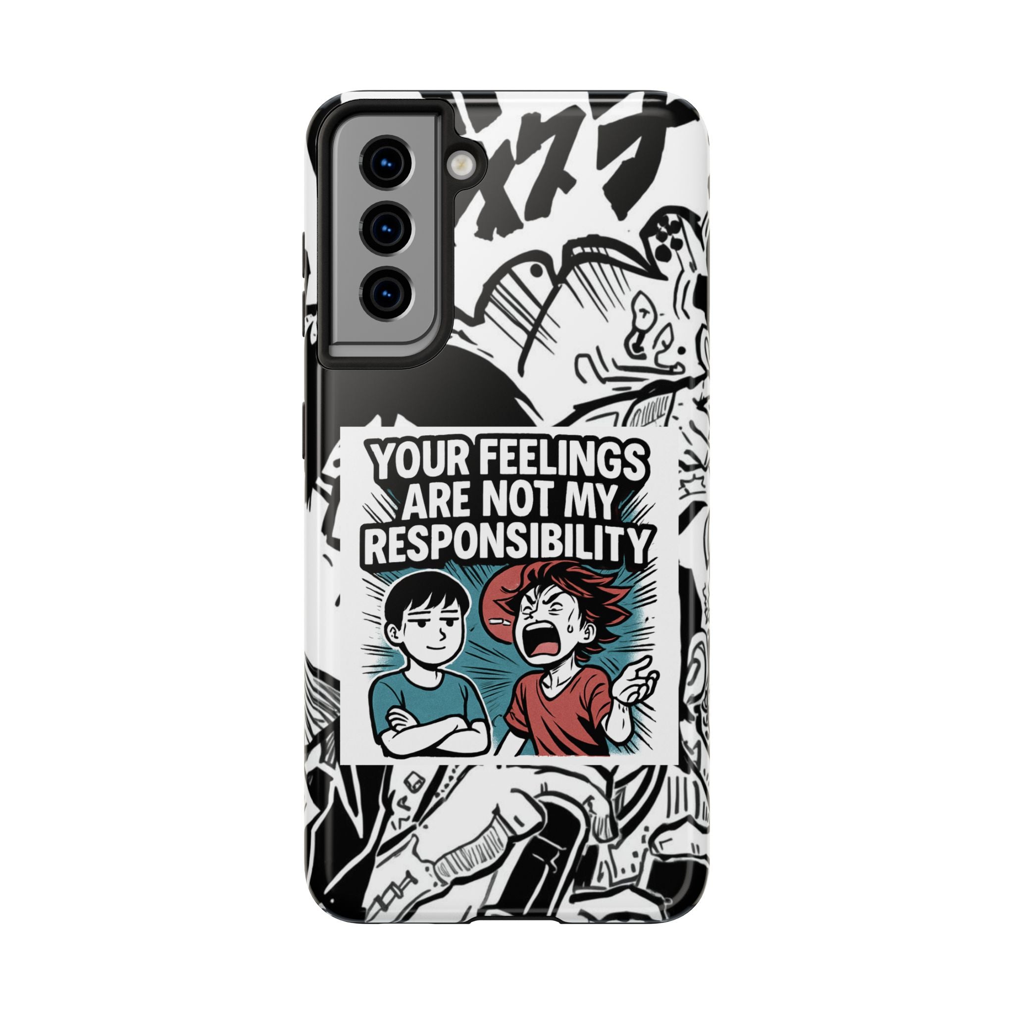 Your Feelings Are Not My Responsibility Phone Case | Funny Conservative Manga Comic iPhone & Samsung Cover