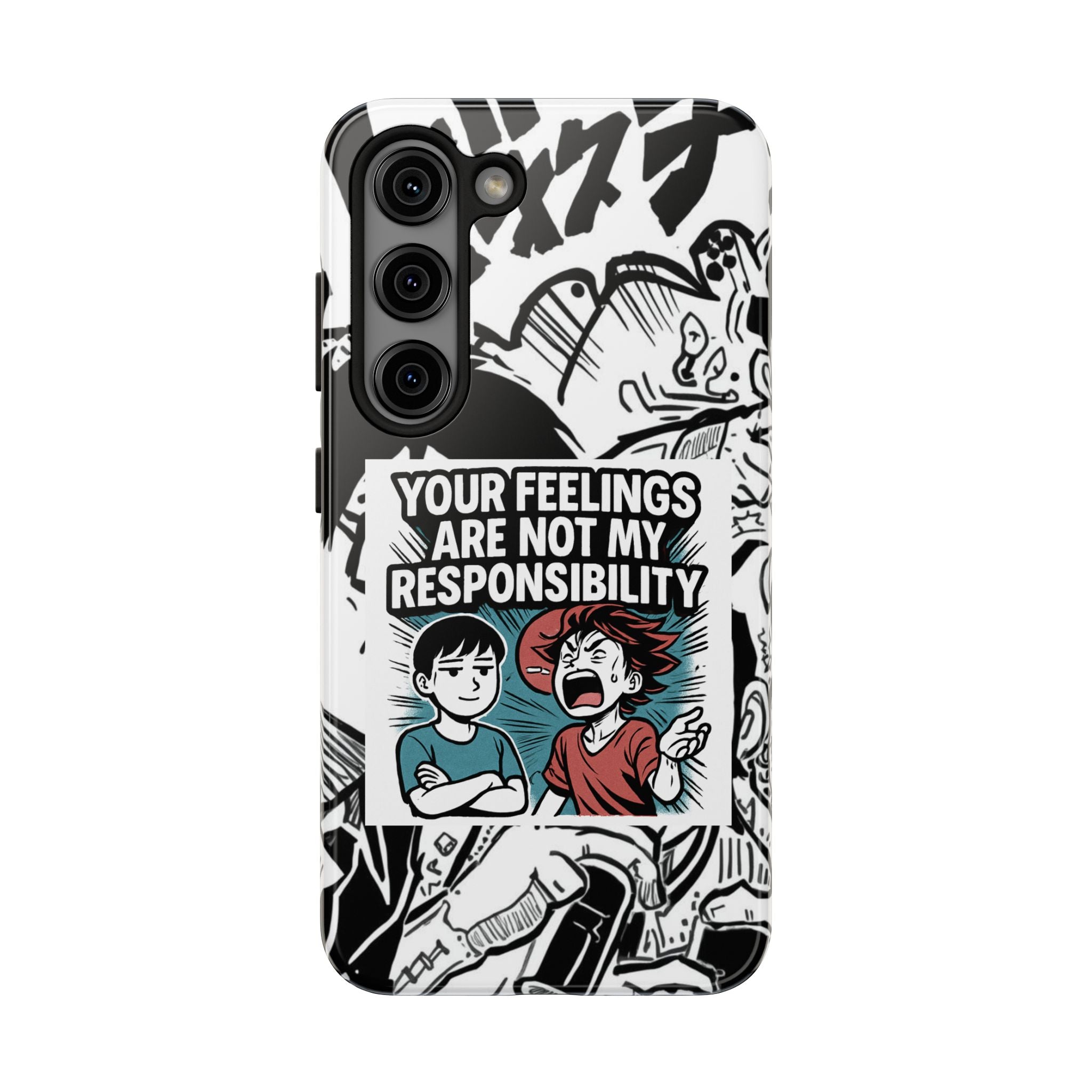 Your Feelings Are Not My Responsibility Phone Case | Funny Conservative Manga Comic iPhone & Samsung Cover