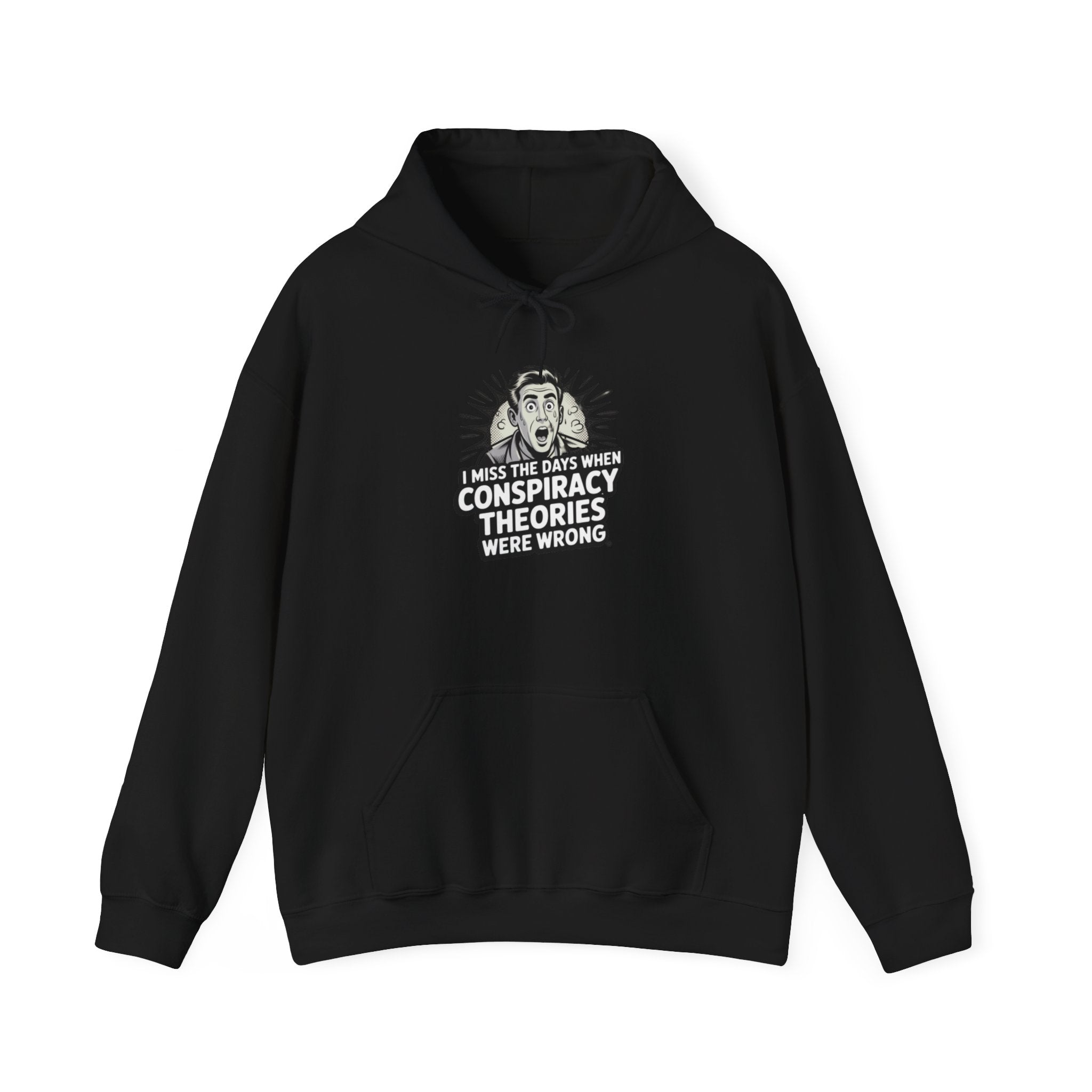 I Miss the Days When Conspiracy Theories Were Wrong Hoodie | Retro Comic Graphic Pullover