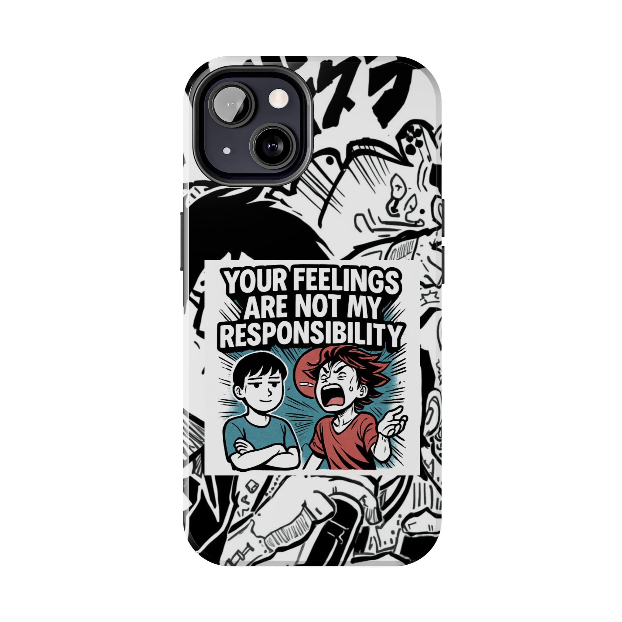 Your Feelings Are Not My Responsibility Phone Case | Funny Conservative Manga Comic iPhone & Samsung Cover
