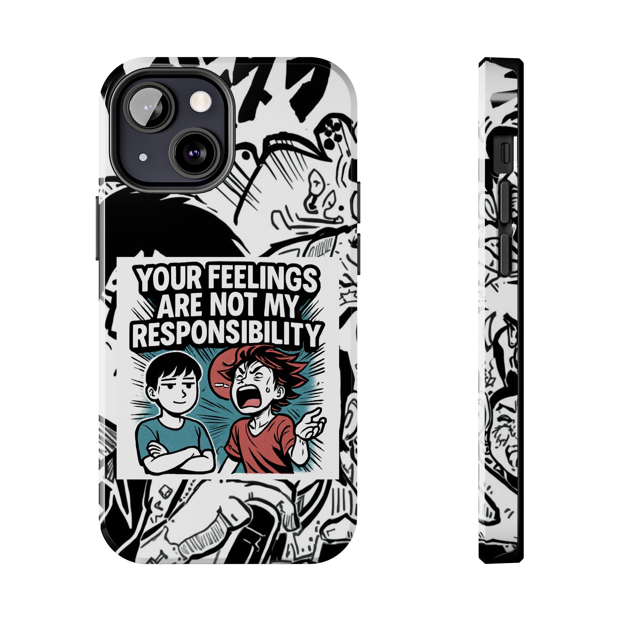Your Feelings Are Not My Responsibility Phone Case | Funny Conservative Manga Comic iPhone & Samsung Cover
