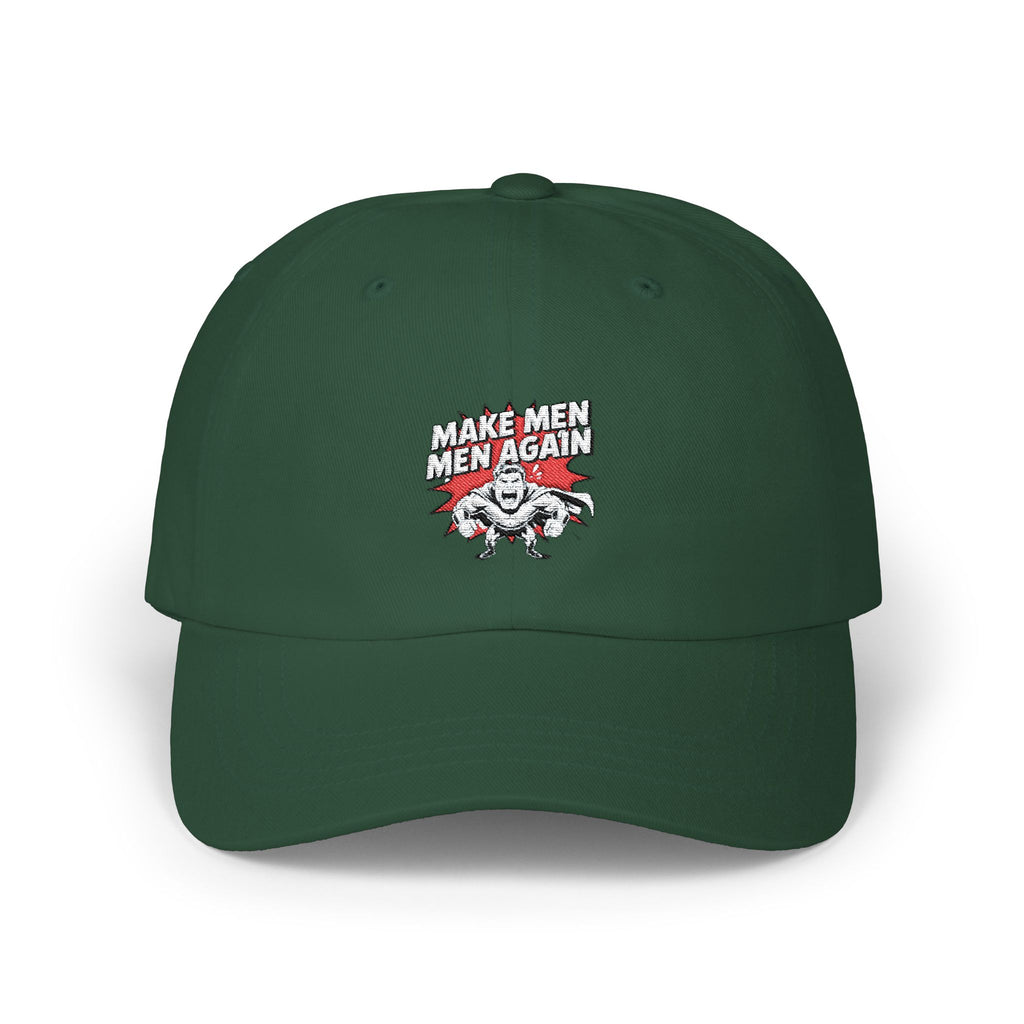 Make Men Men Again Dad Cap | Conservative Pro Masculinity Embroidered Hat | Retro Right Wing Baseball Cap