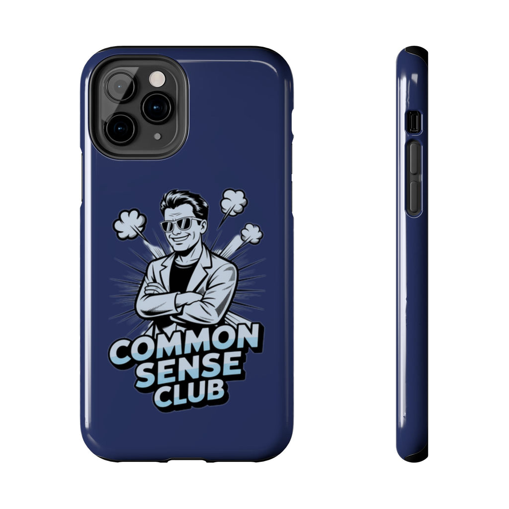 Common Sense Club Phone Case | Funny Conservative iPhone & Samsung Cover | Anti-Woke Retro Illustration Graphic Case