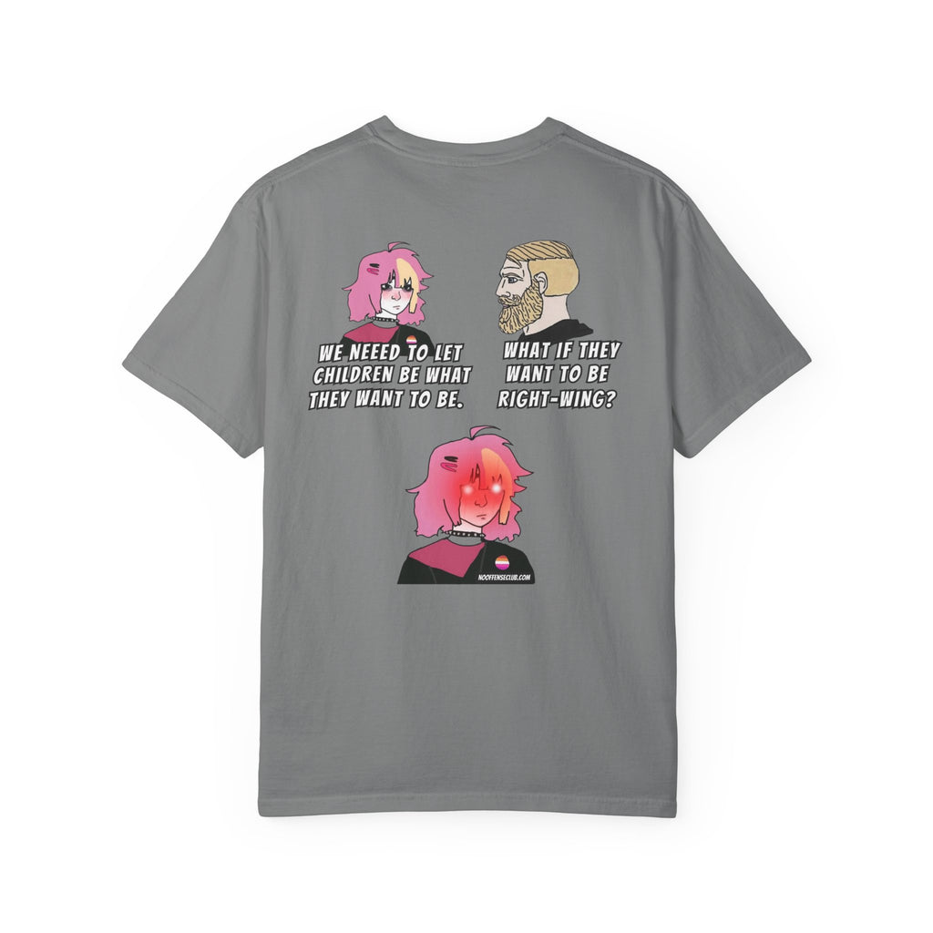 Pink-Haired Anime Panel Shirt |T-Shirt, Comic Art Back Print