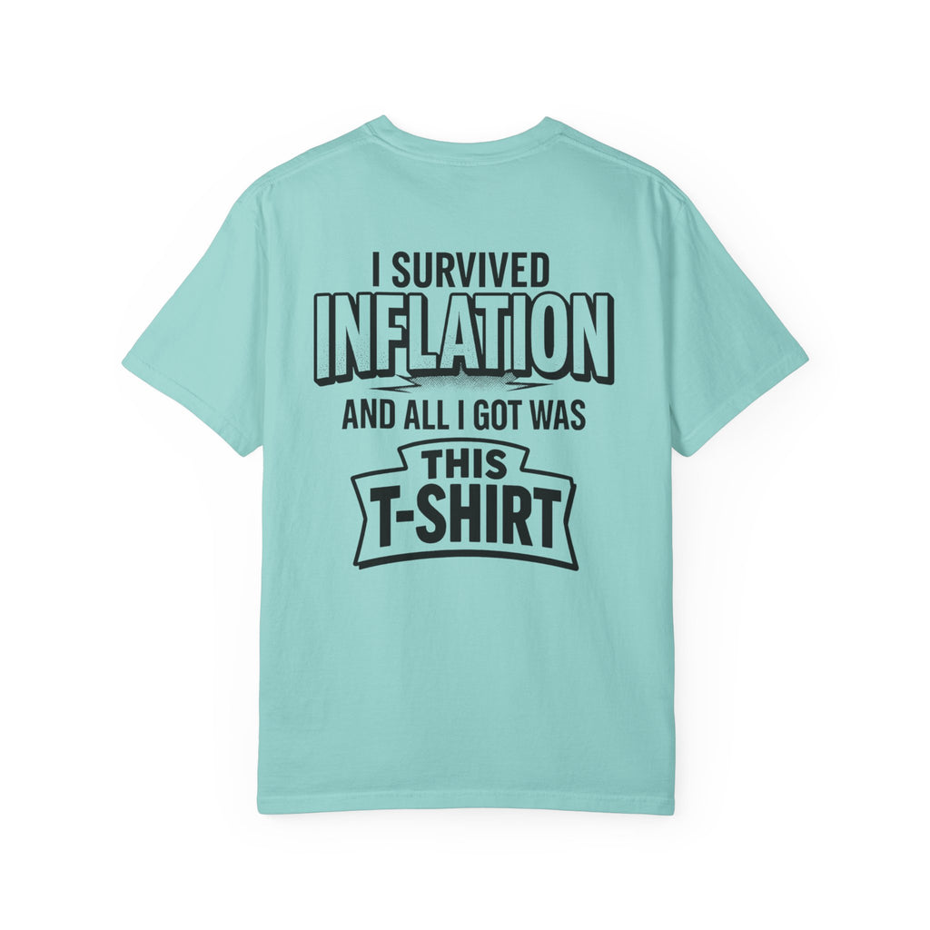 I SURVIVED INFLATION Comfort Colors Tee | Ironic Economic Satire Graphic Shirt