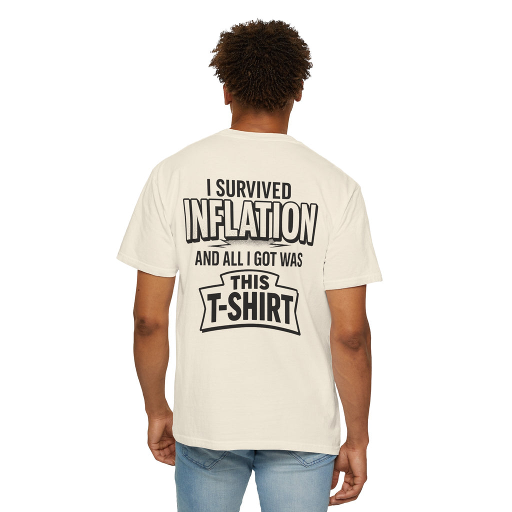 I SURVIVED INFLATION Comfort Colors Tee | Ironic Economic Satire Graphic Shirt