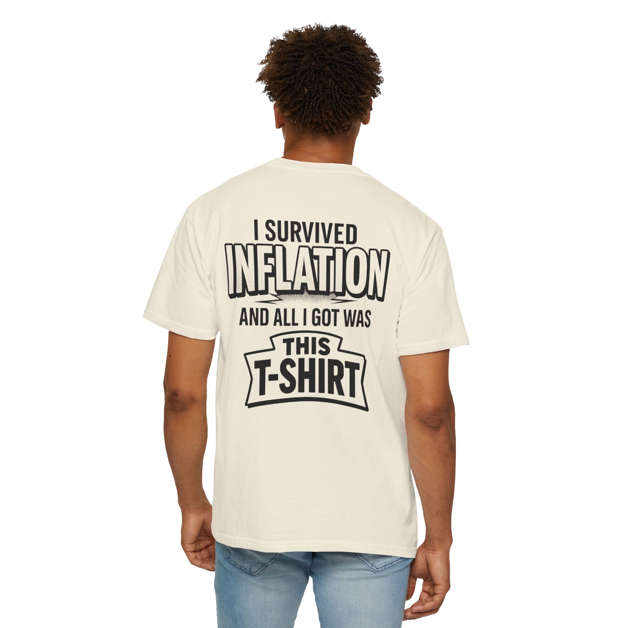 I SURVIVED INFLATION Comfort Colors Tee | Ironic Economic Satire Graphic Shirt
