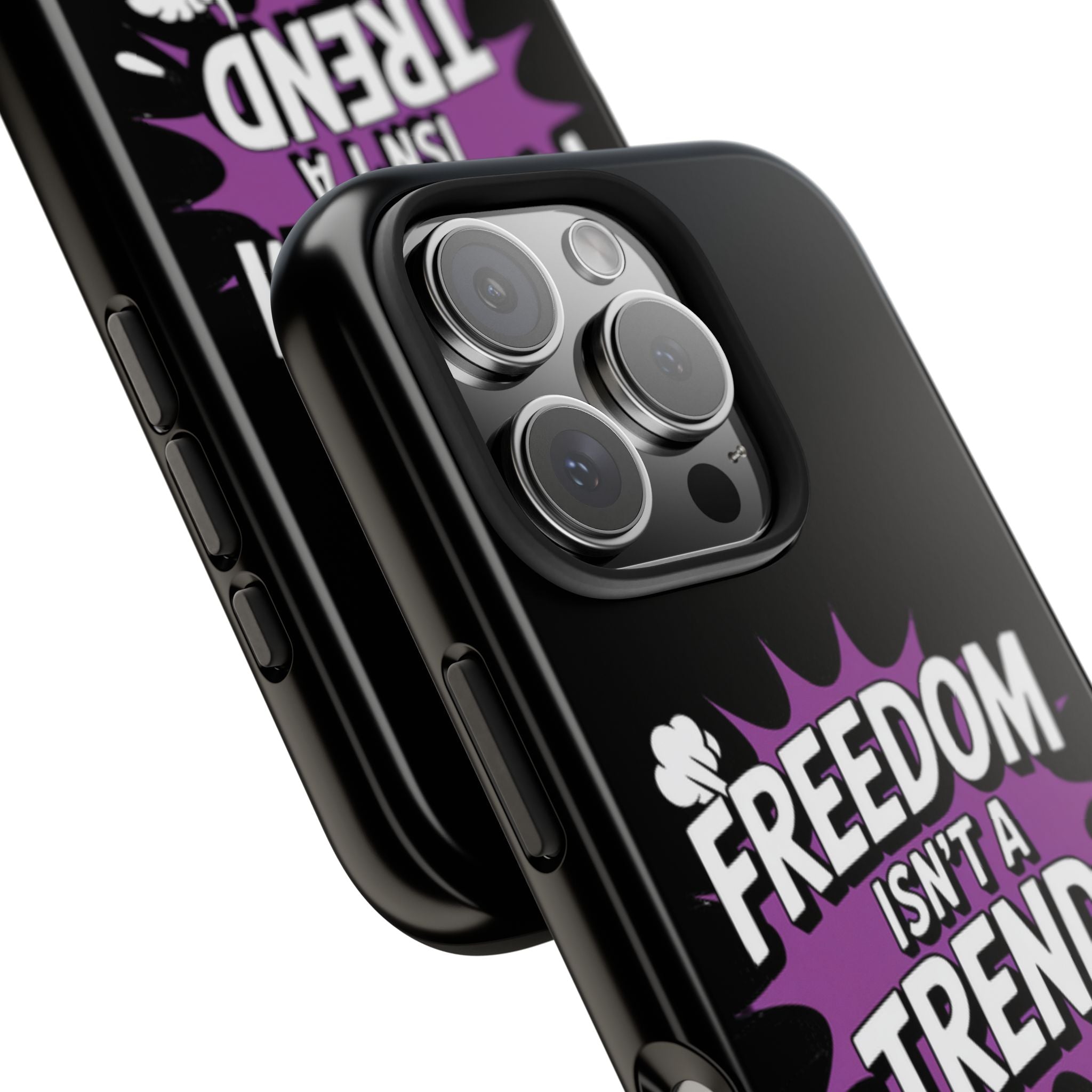 Freedom Isnt a Trend Phone Case | Conservative iPhone & Samsung Cover | Anti-Woke Comic Style Case | Republican Free Speech Accessory