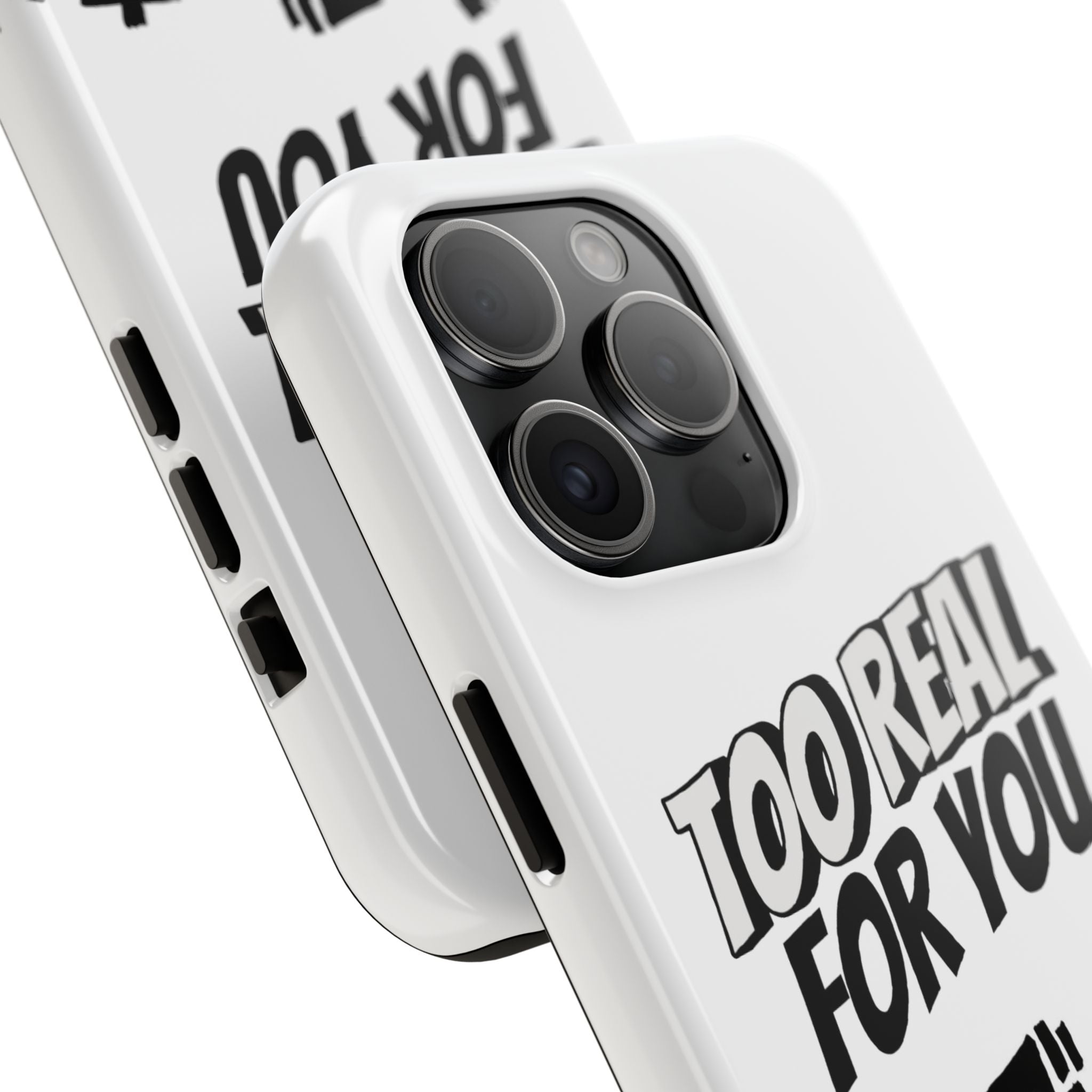 Too Real For You graphic phone case | Manga comic black white iPhone case